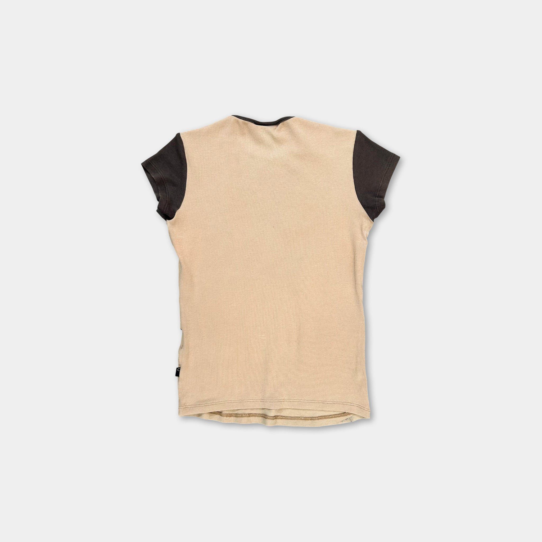 Roberto Cavalli Roberto Cavalli Slim Cowboy Print Beige Brown T-Shirt Size XS / US 0-2 / IT 36-38 - 5 Thumbnail