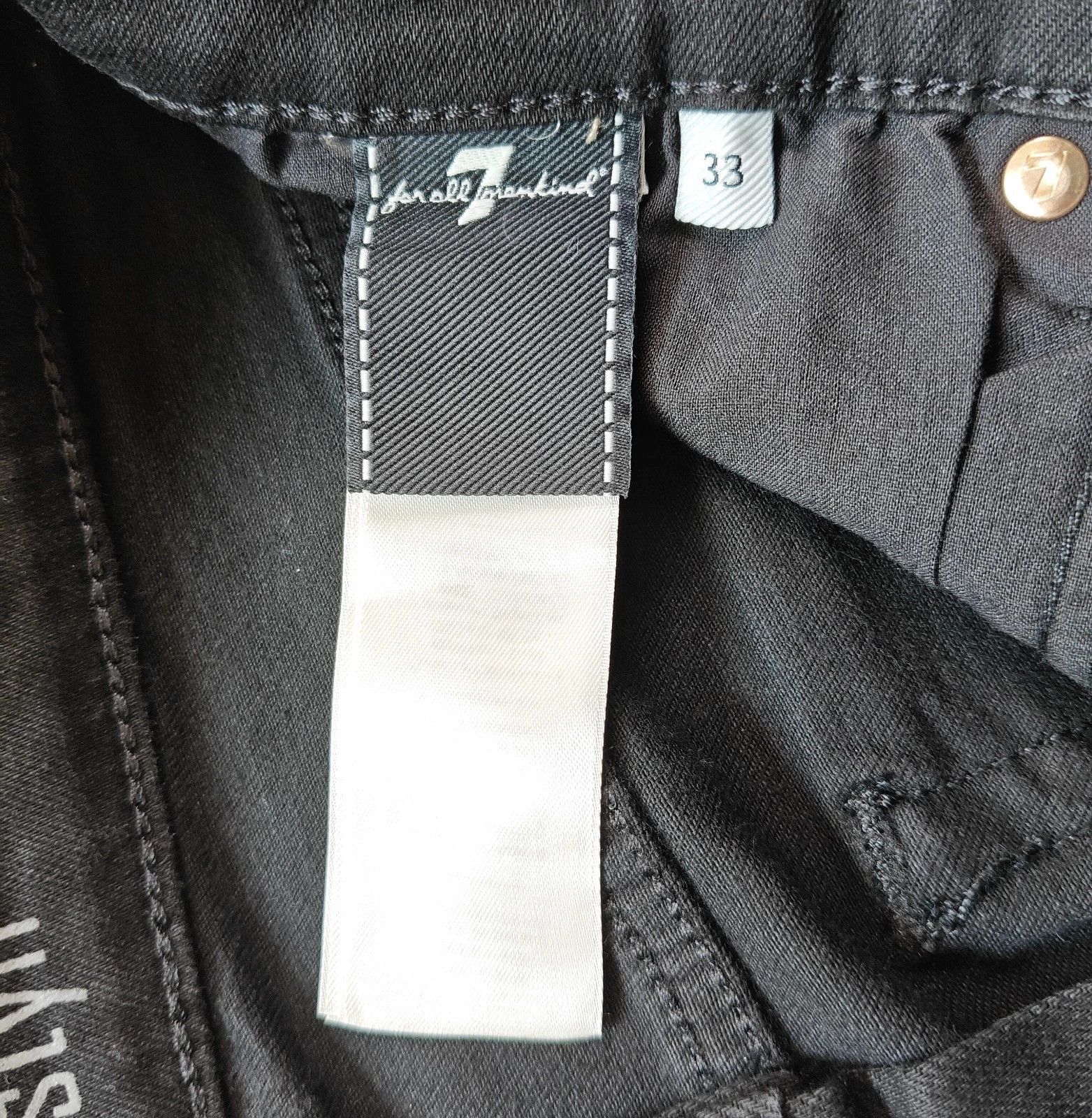 7 For All Mankind 7 For All ManKind Austyn Black Onyx Jeans T / 6037 Size US 33 - 8 Thumbnail
