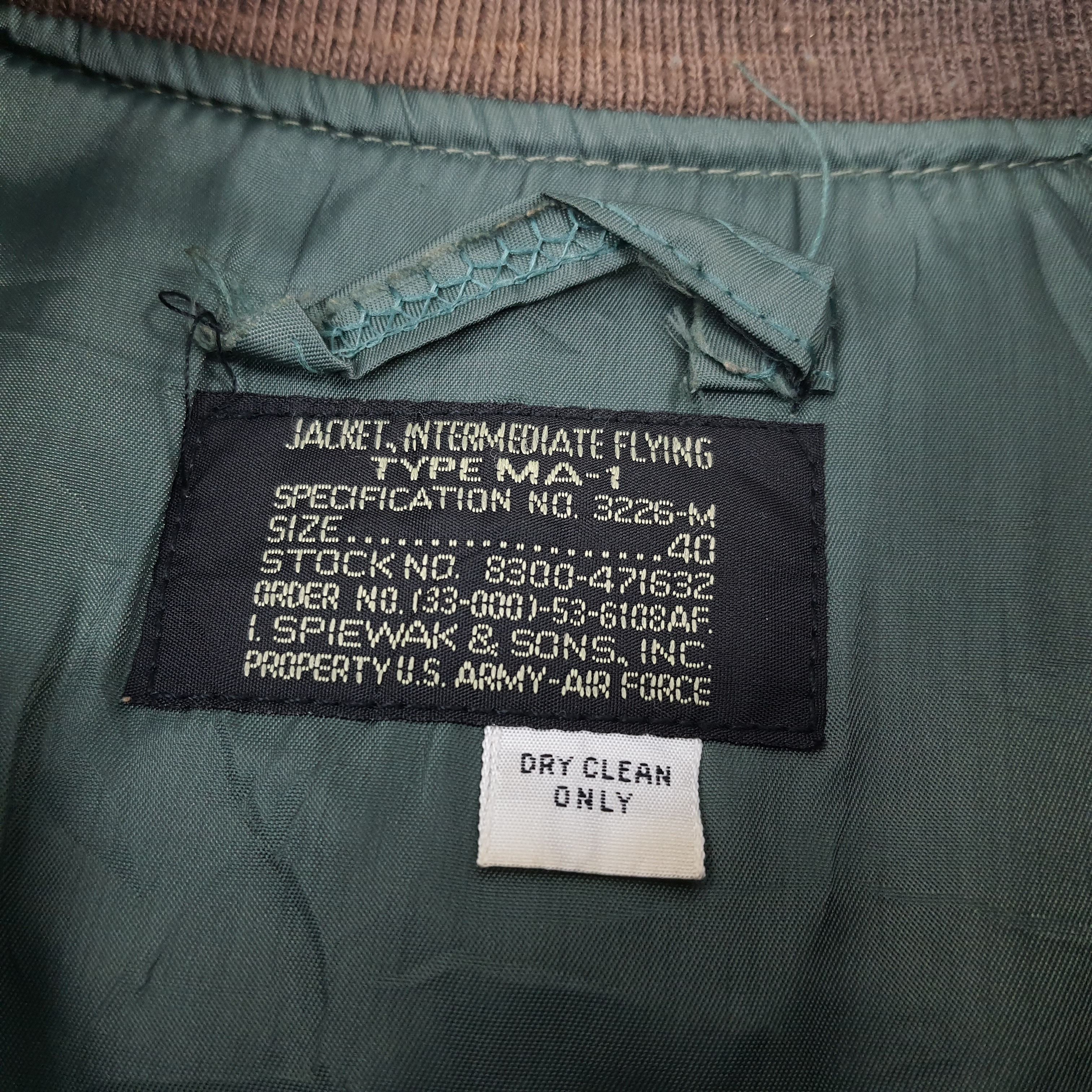 Vintage Vintage Classic MA-1 Flight Air Force Bomber Jacket C277N21 Size US L / EU 52-54 / 3 - 6 Thumbnail