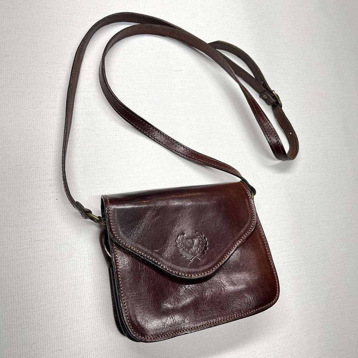 Firenze × Vintage Firenze Leather Bag Brown Saddle Shoulder Crossbody Handbag Size ONE SIZE - 1 Thumbnail