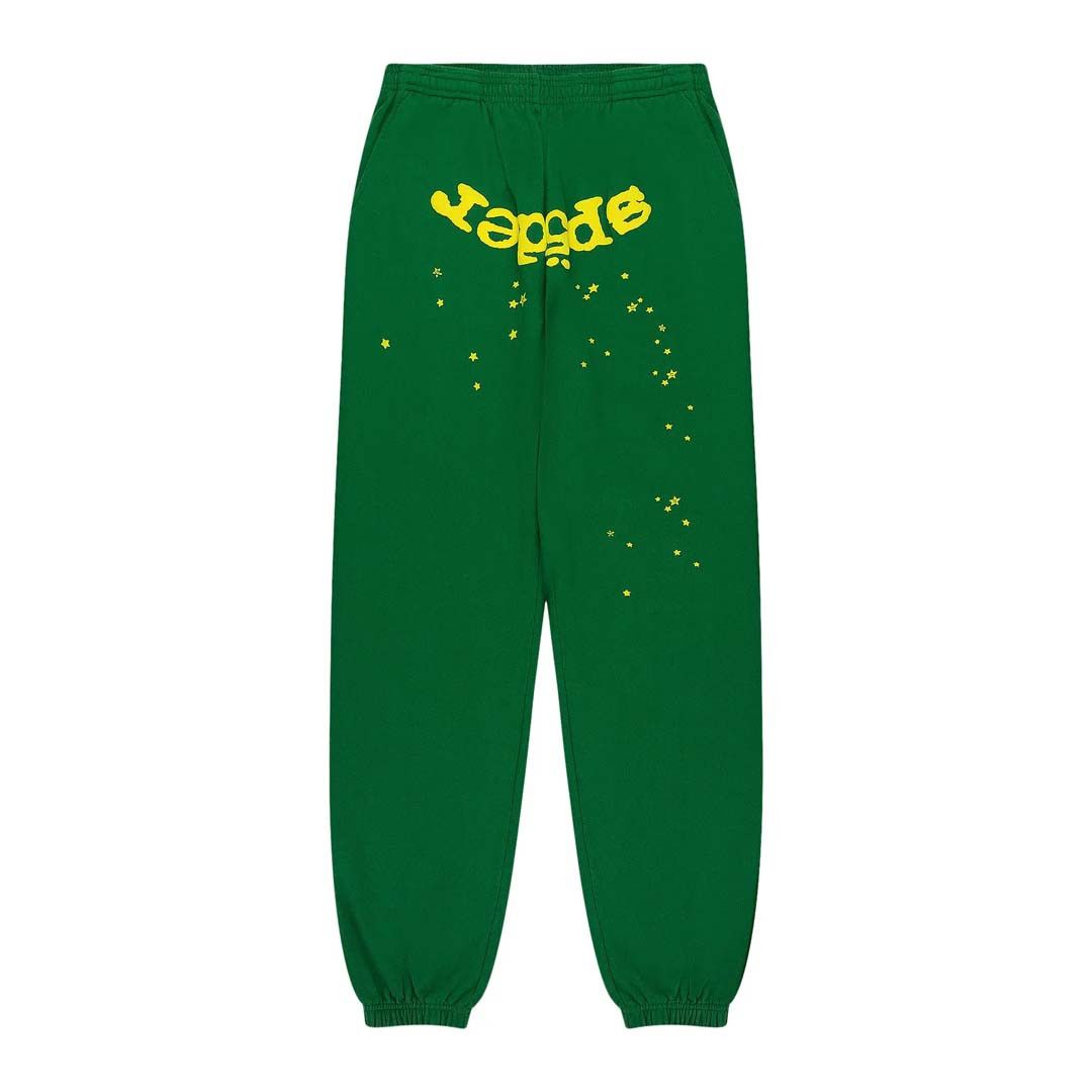 Sp5der Star OG Web V2 Sweatpants Green Size US 34 / EU 50 - 1 Thumbnail