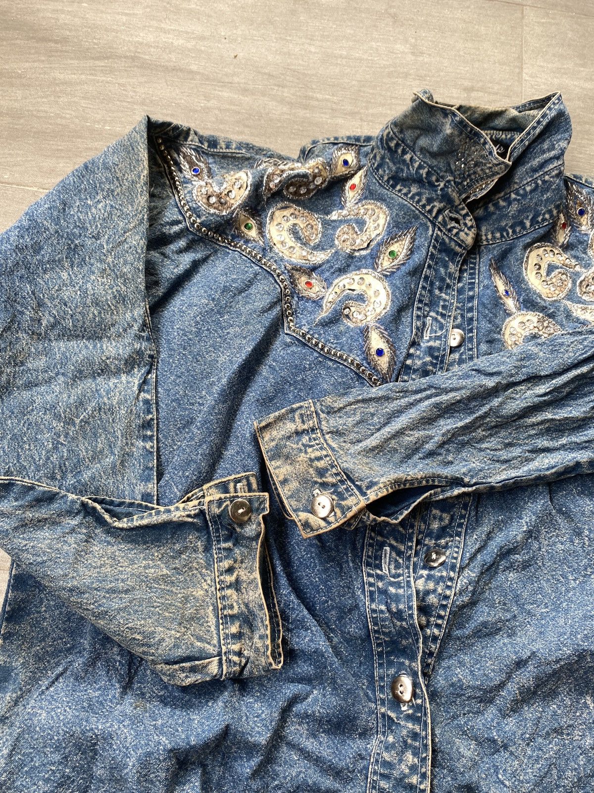 Vintage VINTAGE Lee Sands Hawaii Denim Button Jacket Women Size L / US 10 / IT 46 - 23 Thumbnail