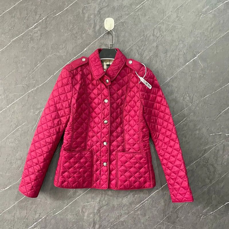 Burberry Burberry Quilted Red Cotton Women's Jacket Size M / US 6-8 / IT 42-44 - 1 Thumbnail