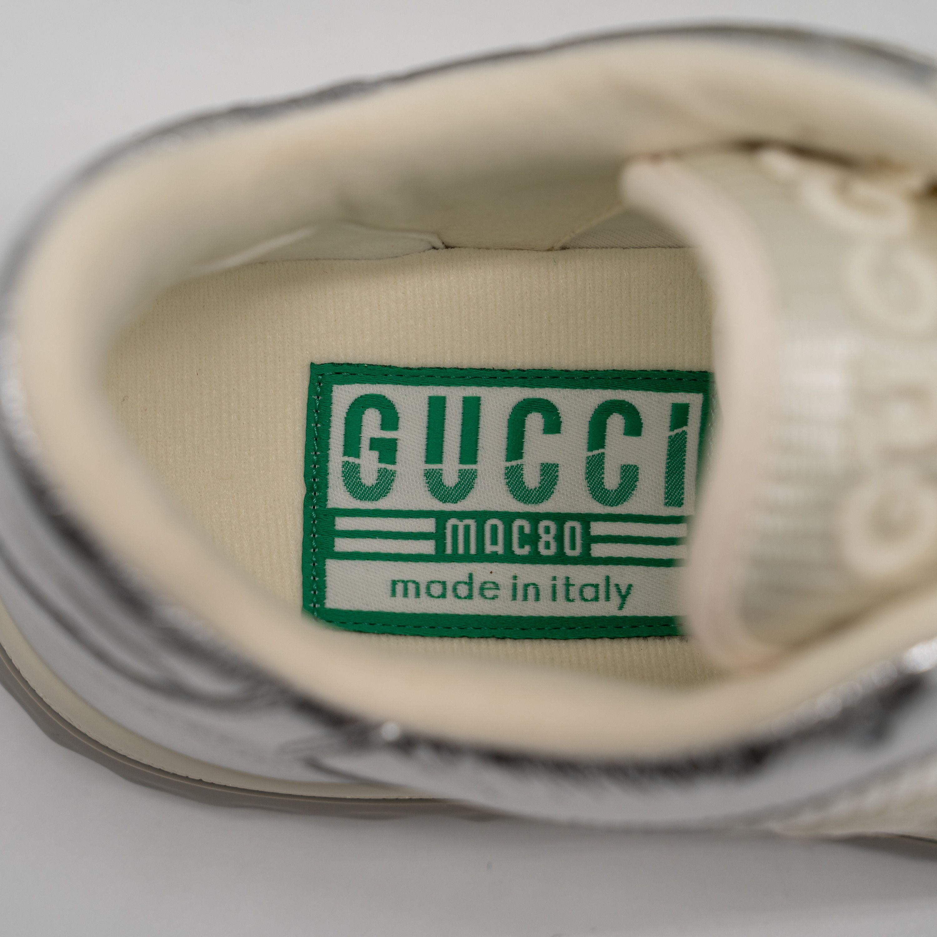 Gucci Gucci MAC80 Sneakers Metallic Silver Grey White GG Size US 6.5 / IT 36.5 - 10 Thumbnail