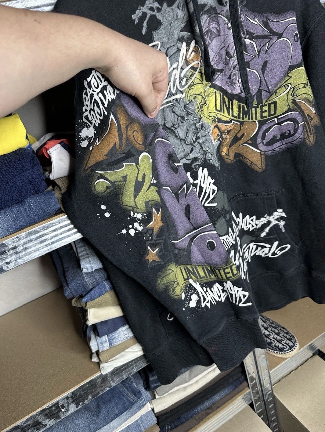 Ecko Unltd. Vintage Ecko Unltd Hoodie XL Graffiti All Over Print Hip Hop Size US XL / EU 56 / 4 - 5 Thumbnail