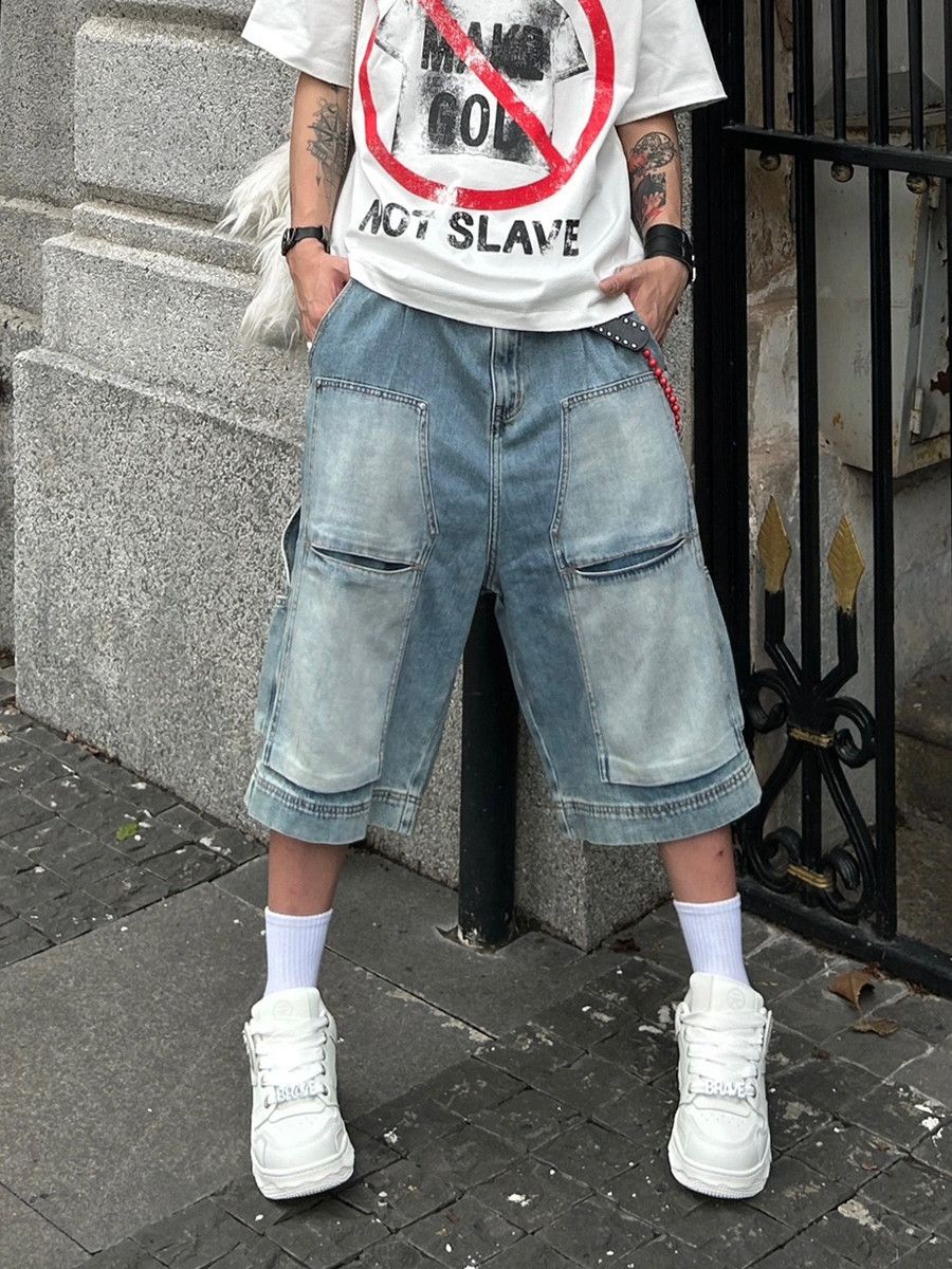 Japanese Brand × Vintage Denim Short Washing Worn-out Size US 32 / EU 48 - 1 Thumbnail