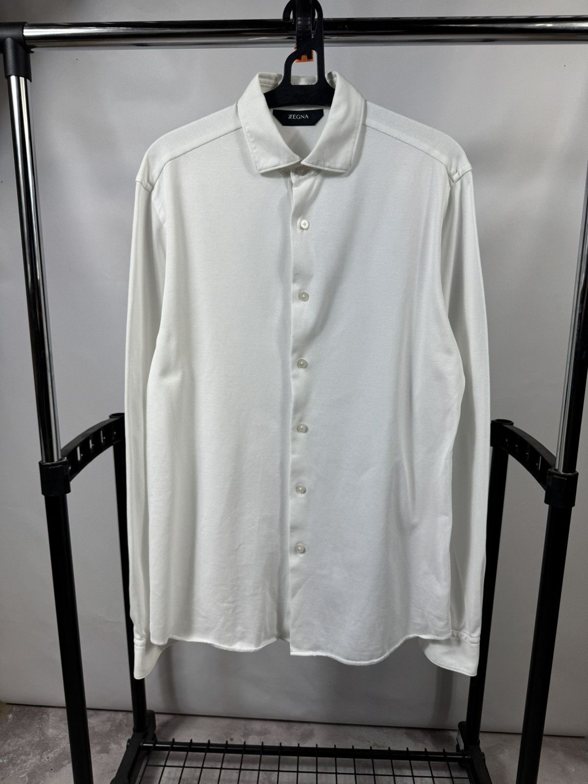 Z Zegna Button Up Cotton Long Sleeve Shirt