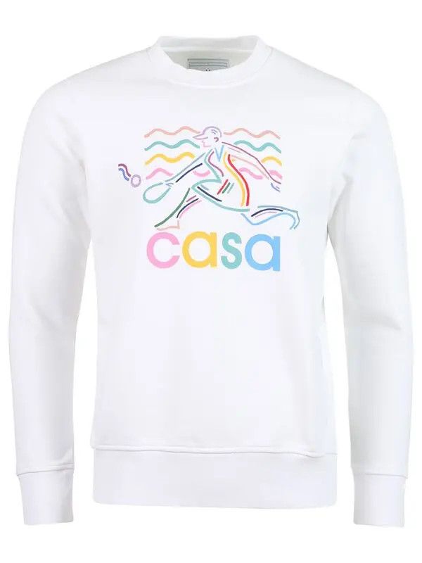 Casablanca o1mle0326 Beach Tennis Girl Sweatshirt in White Size US XXL / EU 58 / 5 - 1 Preview