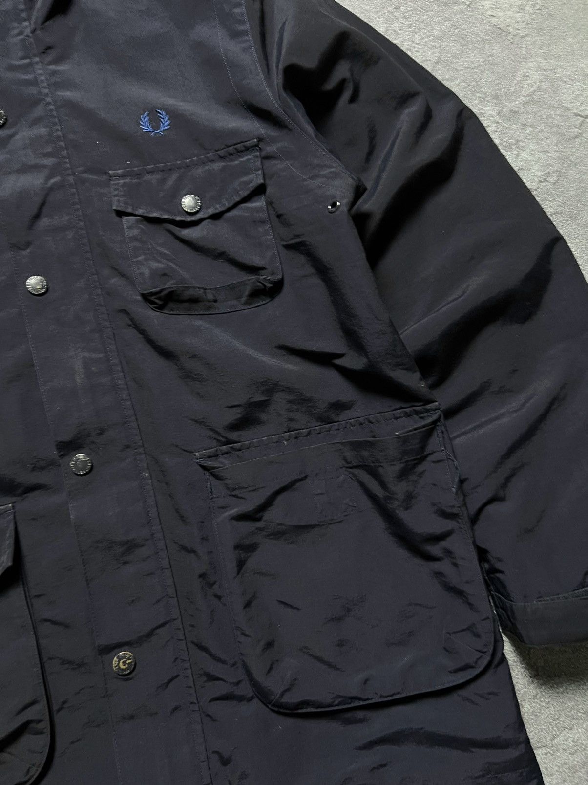 Fred Perry Vintage Fred Perry Parka Multi Pocket Jacket Big Logo S Size US S / EU 44-46 / 1 - 4 Thumbnail