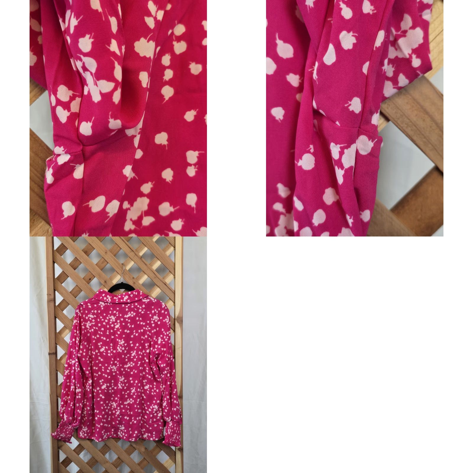 Vintage NWT Dokotoo Womens Casual V Neck Long Sleeve Button Down Blouse Size S Size S / US 4 / IT 40 - 9 Thumbnail