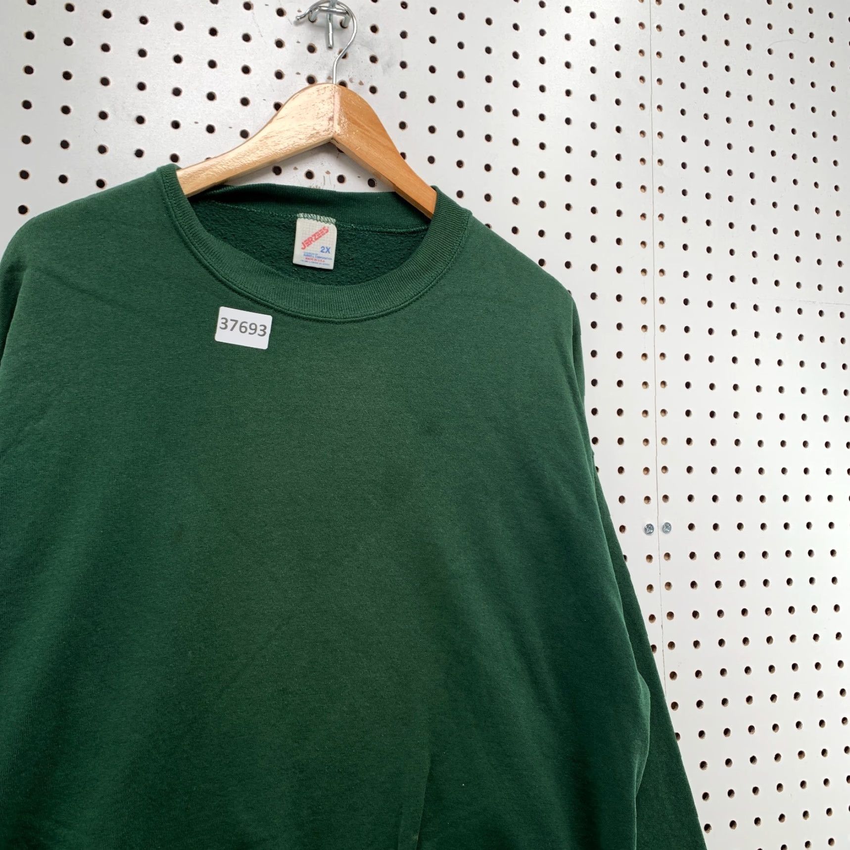 Jerzees VINTAGE Jerzees Sweatshirt Men 2XL Green USA Pullover 80s Blank Crewneck Size US XXL / EU 58 / 5 - 5 Thumbnail