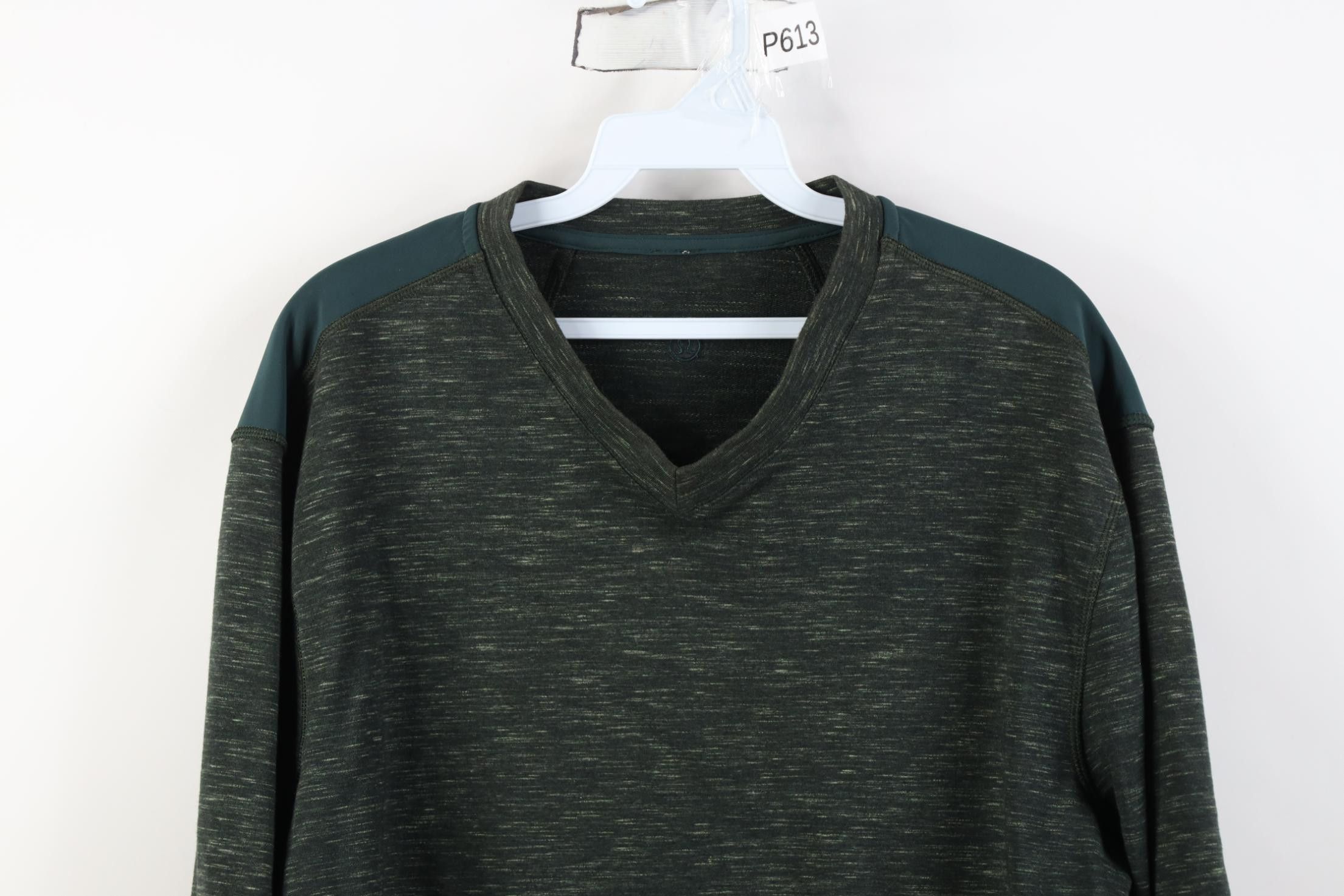 Lululemon Lululemon French Terry V-Neck Sweater Sweatshirt Marled Size US XL / EU 56 / 4 - 2 Thumbnail