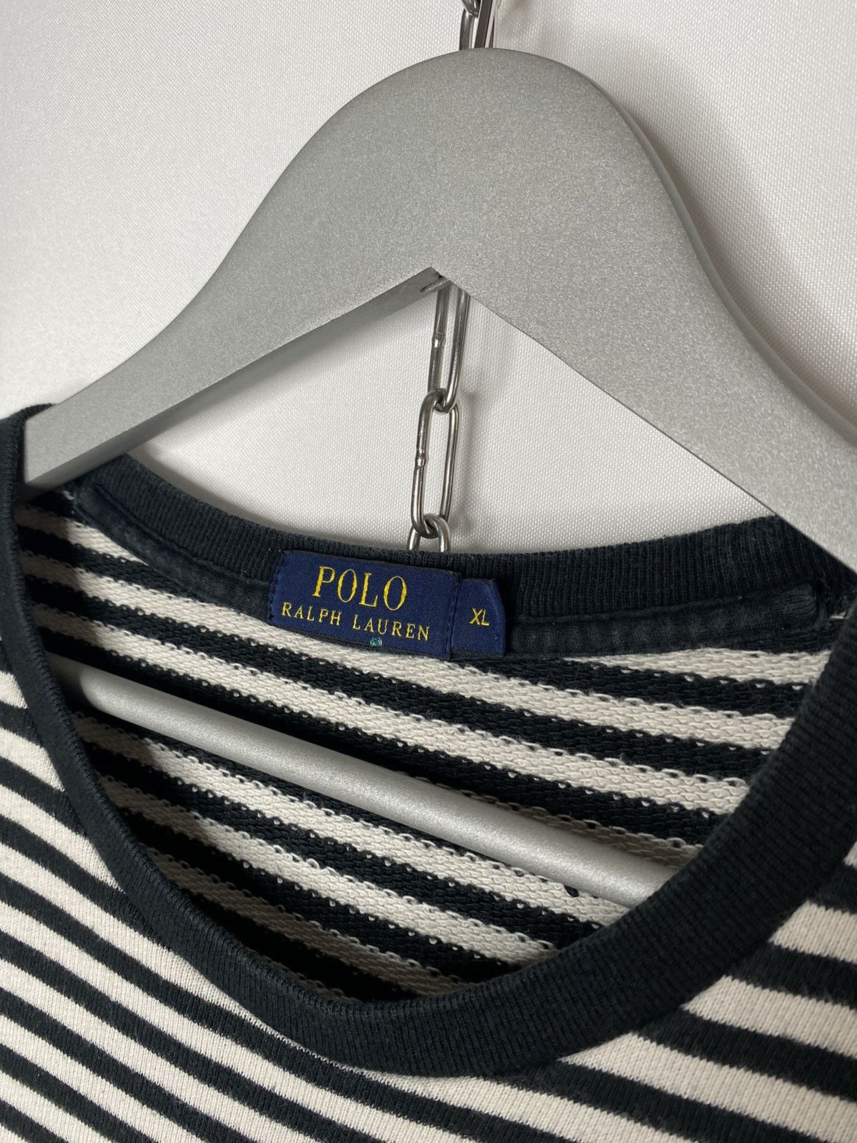 Vintage 🐎Vintage Polo Ralph Lauren Striped Sweatshirt Pullover🐎 Size US XL / EU 56 / 4 - 6 Thumbnail
