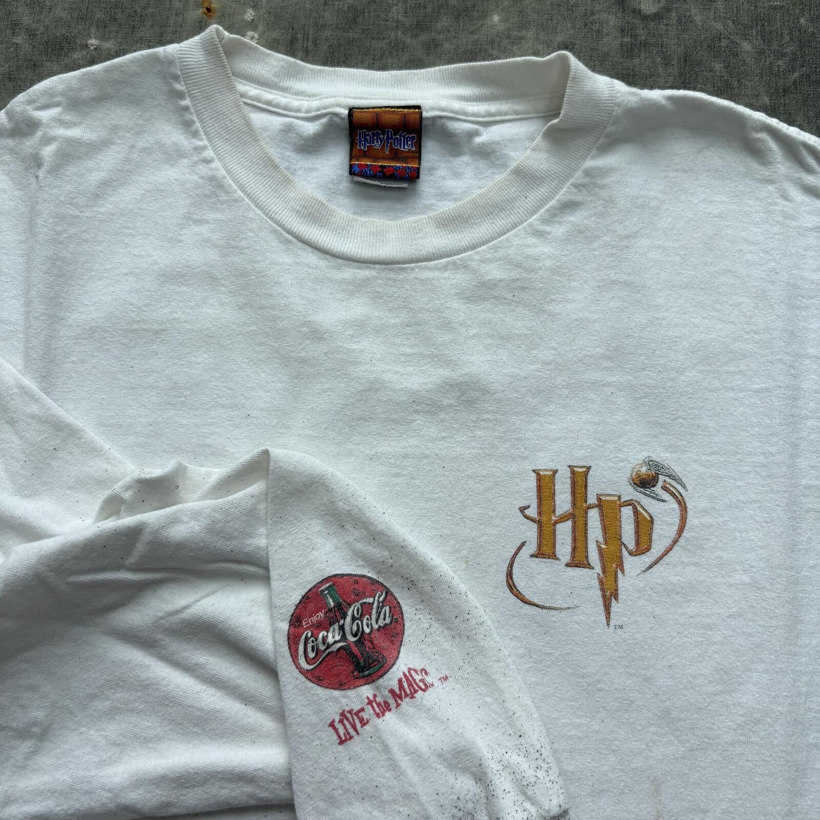 Warner Bros Vintage Paint Splatter Harry Potter Quidditch Movie Shirt Size US XL / EU 56 / 4 - 2 Thumbnail