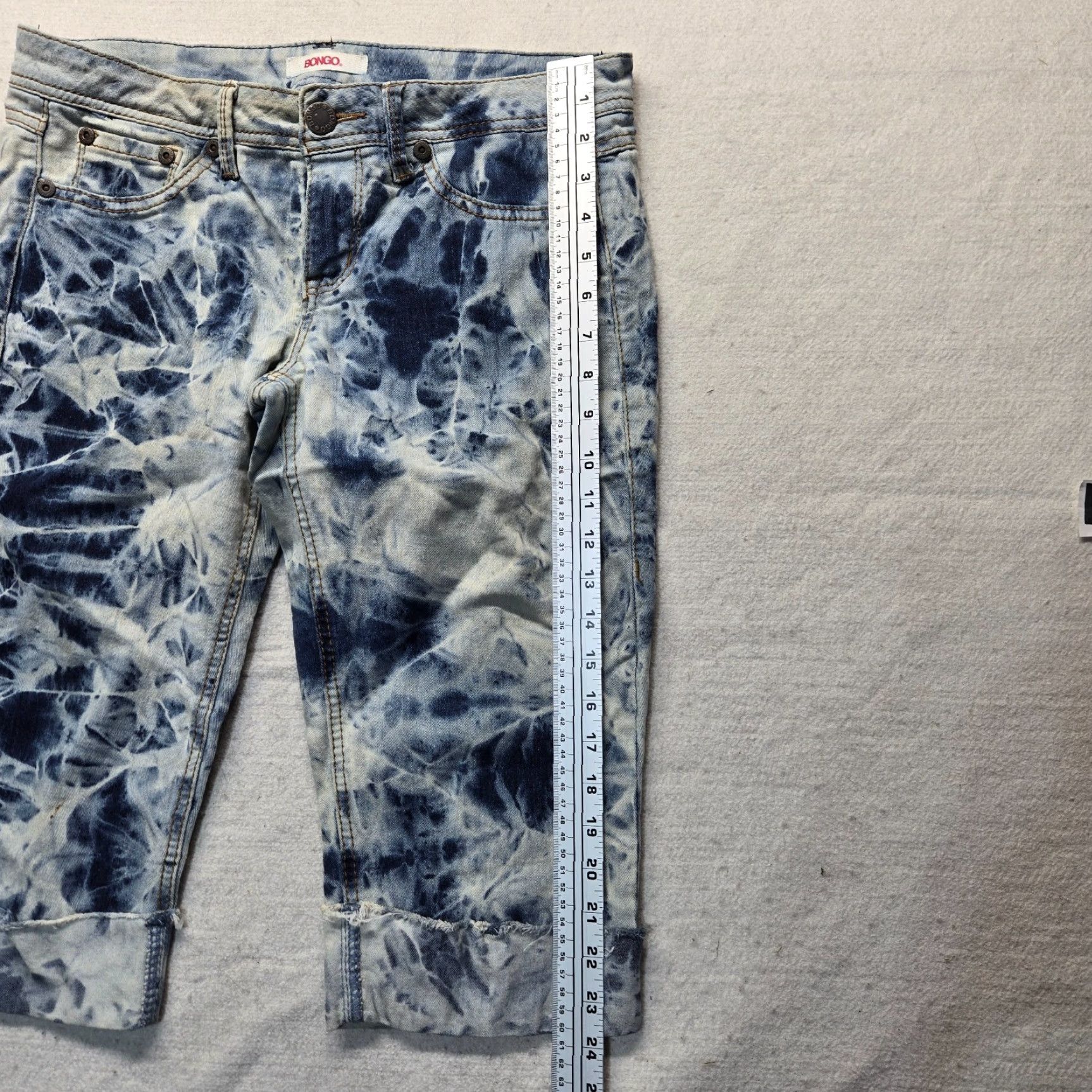 Vintage Bongo Jeans Capri Pants Blue Denim 11 Women's Adult Size Capris Size 32" / US 10 / IT 46 - 4 Thumbnail