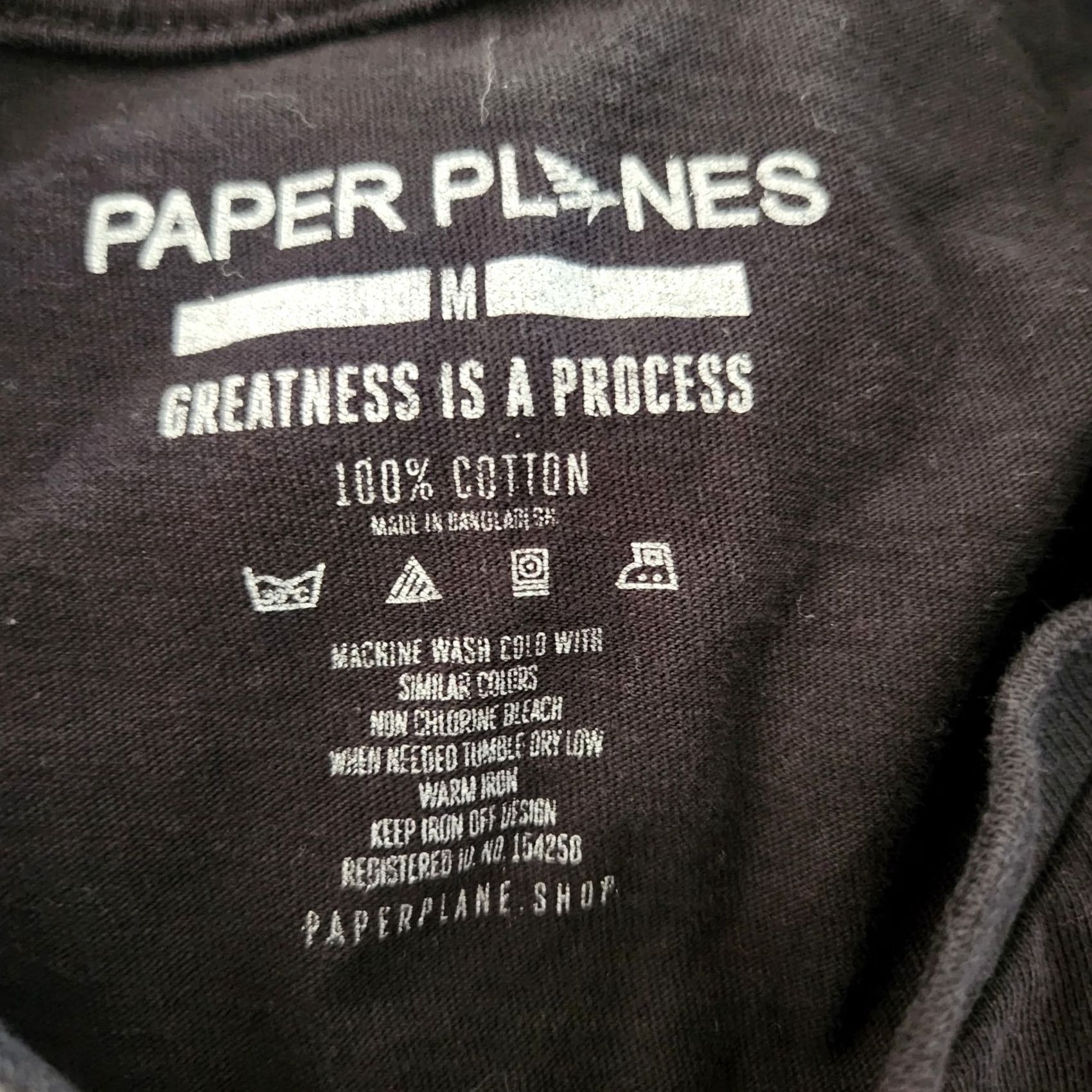 Vintage Paper Planes T Shirt Tee Mens Medium Black Graphic Hip Hop Street Wear Size US M / EU 48-50 / 2 - 4 Thumbnail