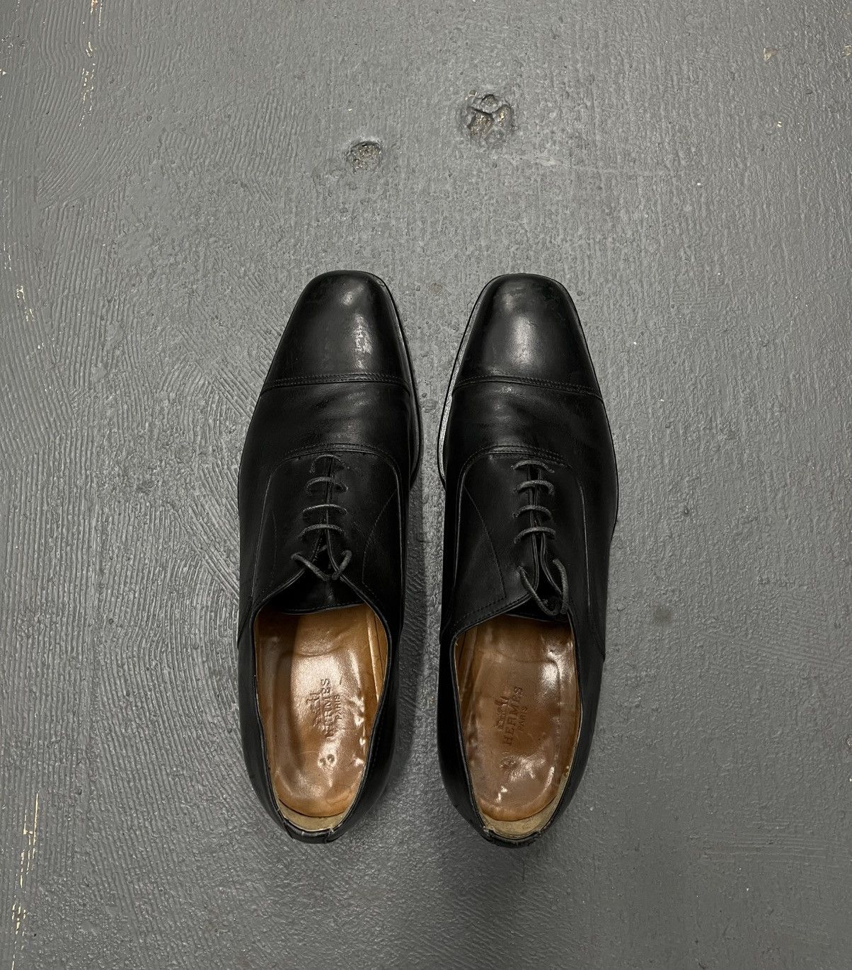 Hermes Lawrence calf leather toe-cap oxfords Size US 11 / EU 44 - 2 Thumbnail