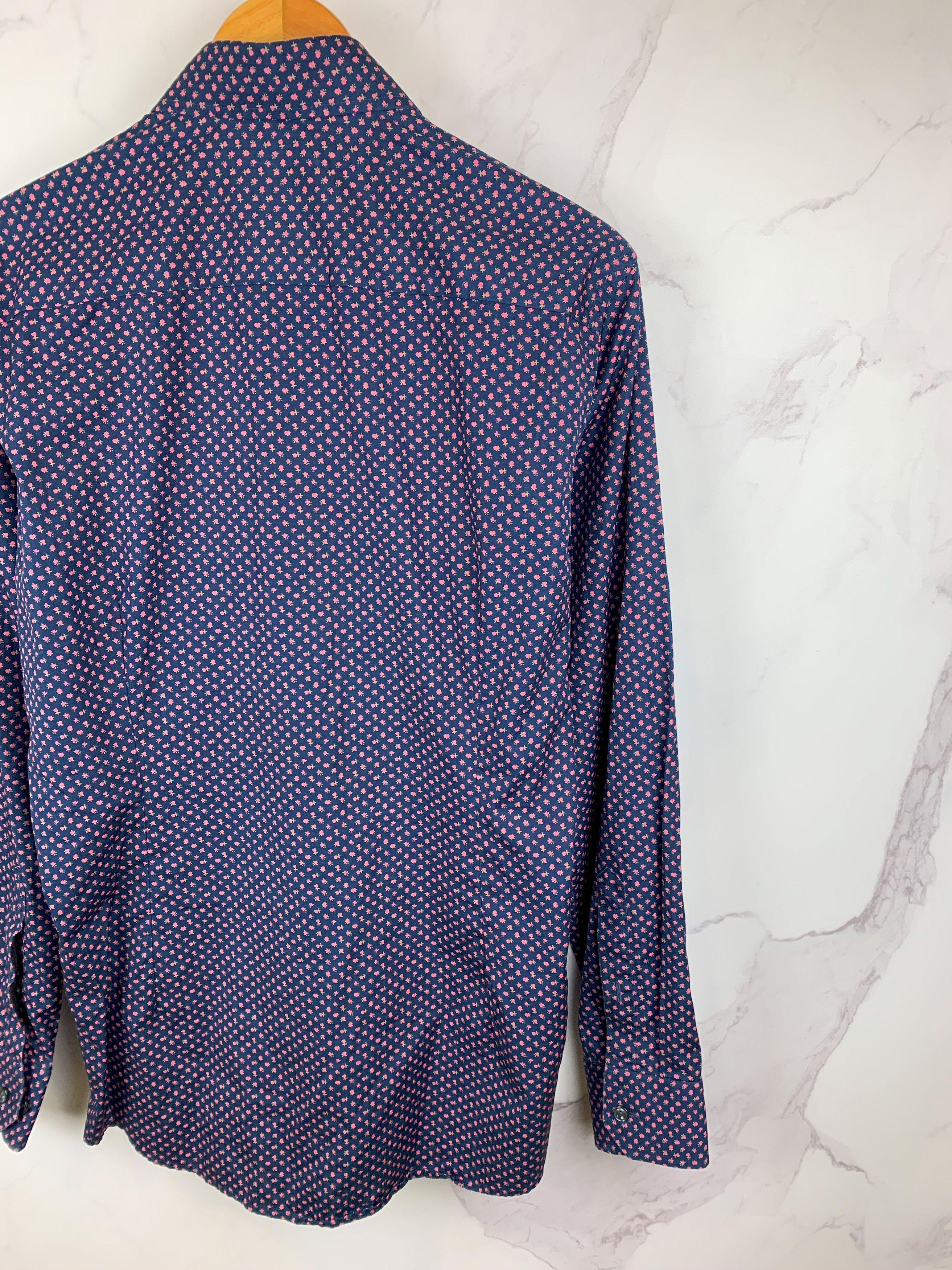 Eton ETON Shirt Mini Flower Pattern Slim Fit Size M Size US M / EU 48-50 / 2 - 4 Thumbnail