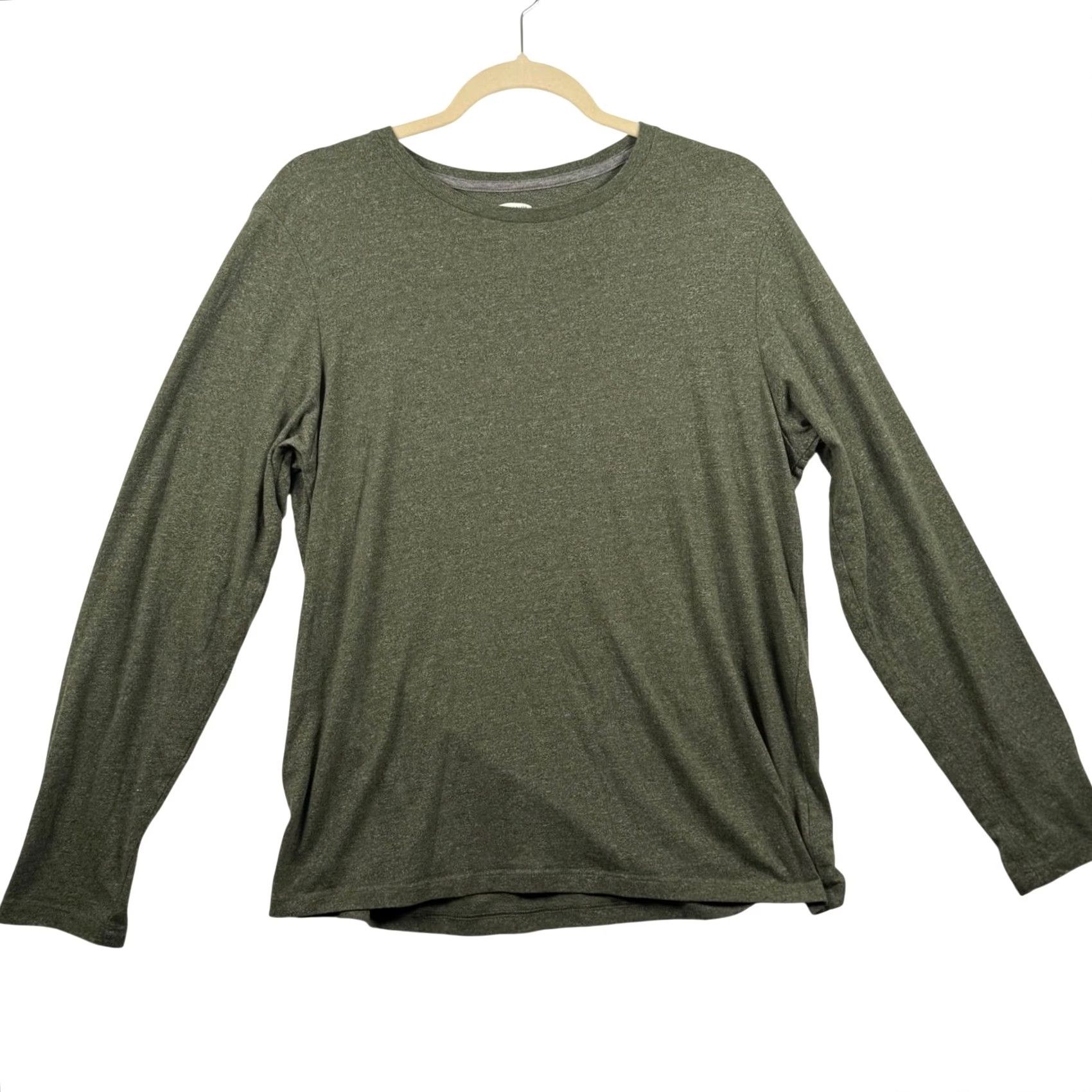 Old Navy Old Navy Mens M Soft-Washed Long Sleeve Tee Olive Green Heather Crew Neck Basic Size US M / EU 48-50 / 2 - 2 Thumbnail