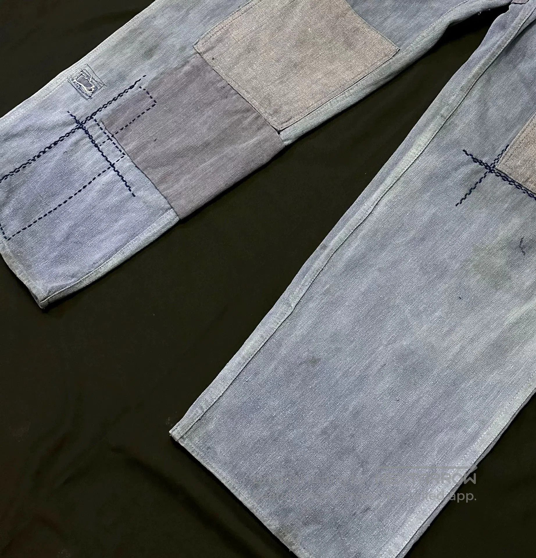 Vintage Vintage French Workwear Patch Jeans. Size US 30 / EU 46 - 4 Thumbnail