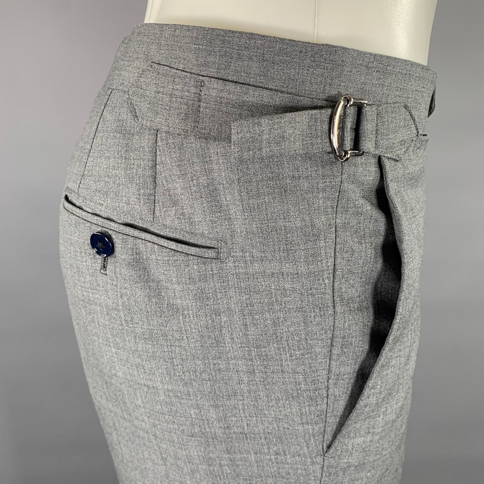 Other ATELIER MUNRO Size 32 Grey Wool Slim Fit Dress Pants Size US 32 / EU 48 - 2 Thumbnail