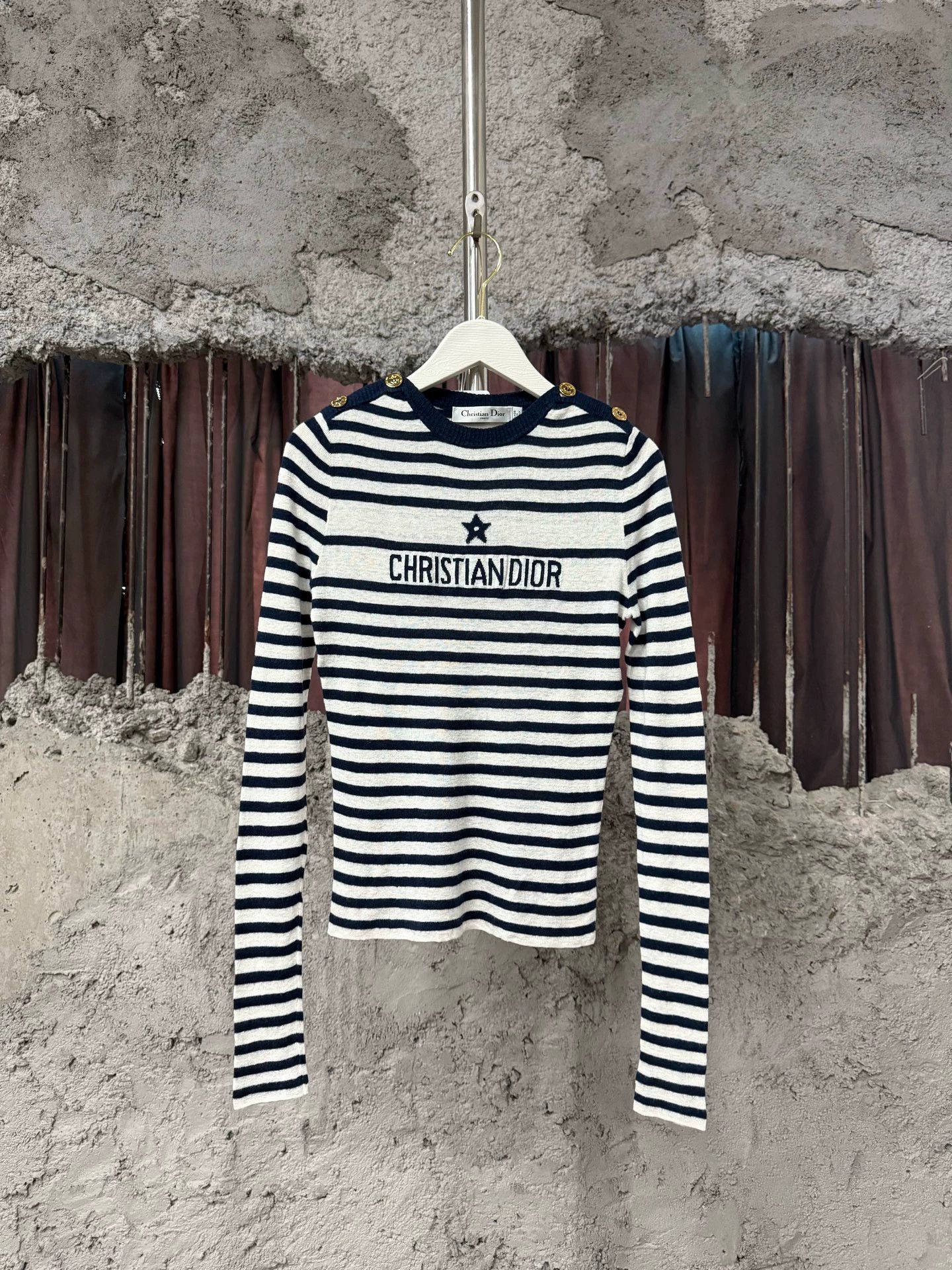 Dior Dior Star Striped Knit Long-Sleeve Women's 34 Size XS / US 0-2 / IT 36-38 - 1 Thumbnail