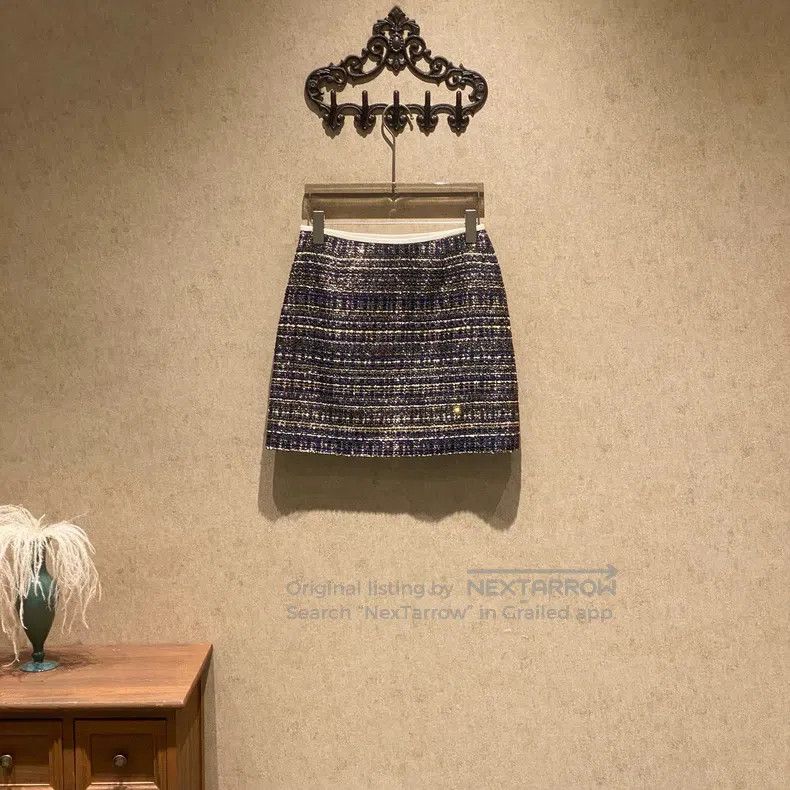Valentino Valentino Skirt of a wicker-spiked tweed braided coat Size XS / US 0-2 / IT 36-38 - 6 Thumbnail