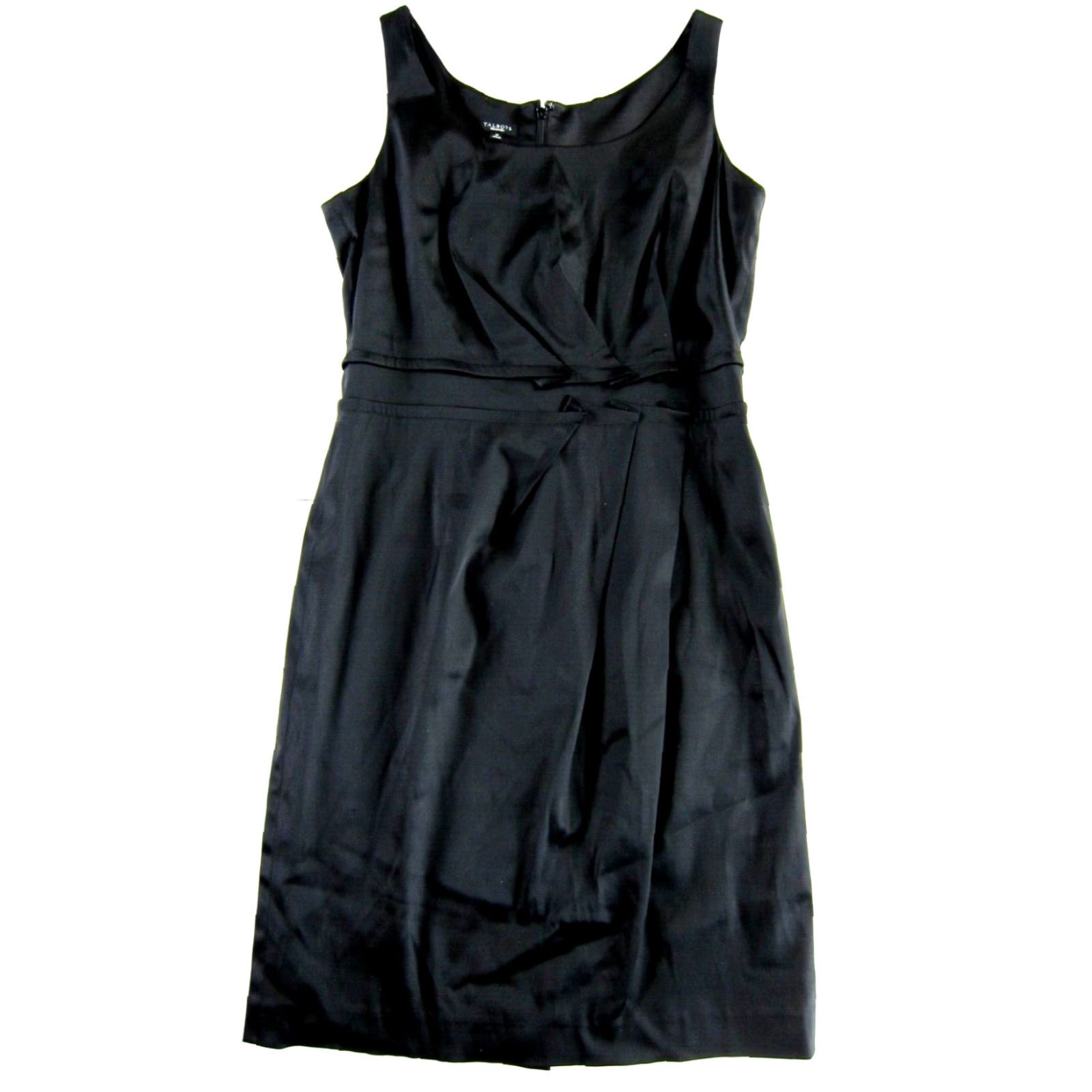Talbots VINTAGE TALBOTS Classic Black Gathered Sleeveless Midi Party Cocktail Sheath Dress 10 Size L / US 10 / IT 46 - 2 Thumbnail