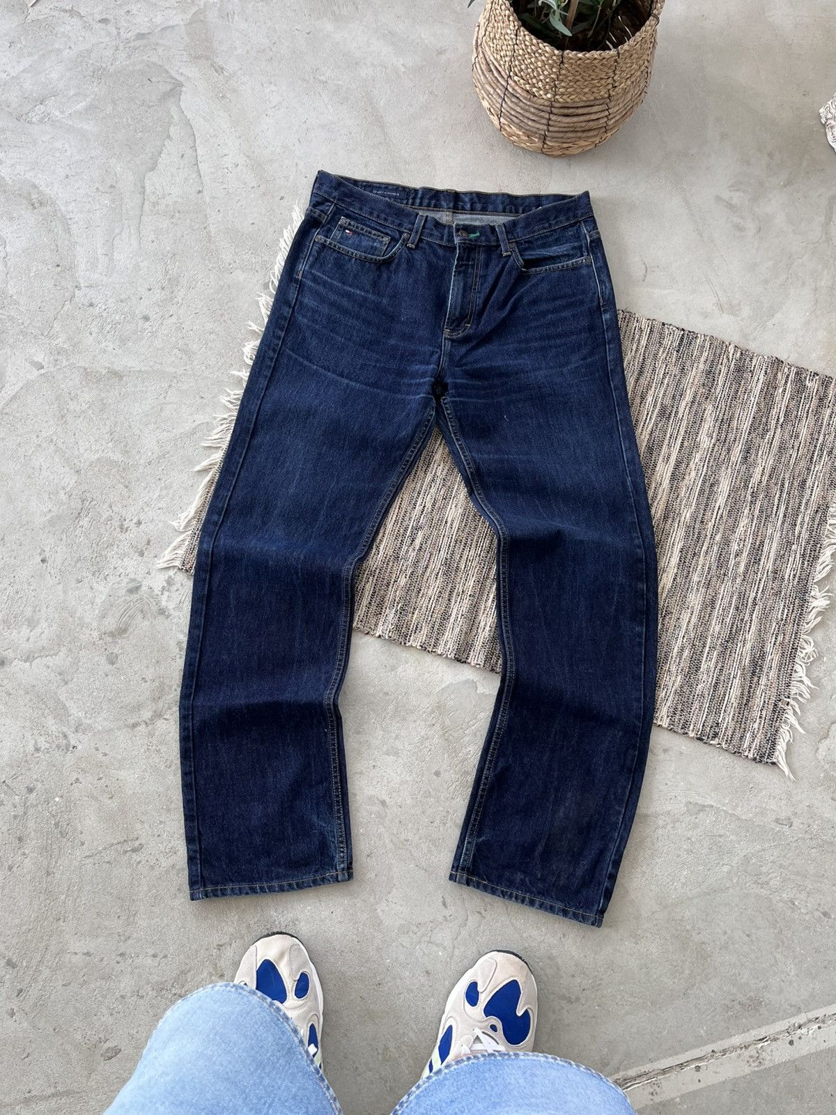 Tommy Hilfiger 00s Vintage Tommy Hilfiger Denim Jeans Navy Pants straigh Size US 34 / EU 50 - 2 Thumbnail