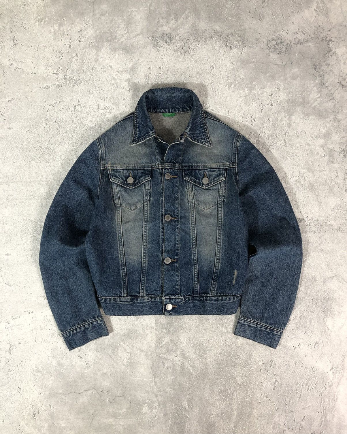 Benetton Trucker Jacket Jeans Size US M / EU 48-50 / 2 - 1 Thumbnail