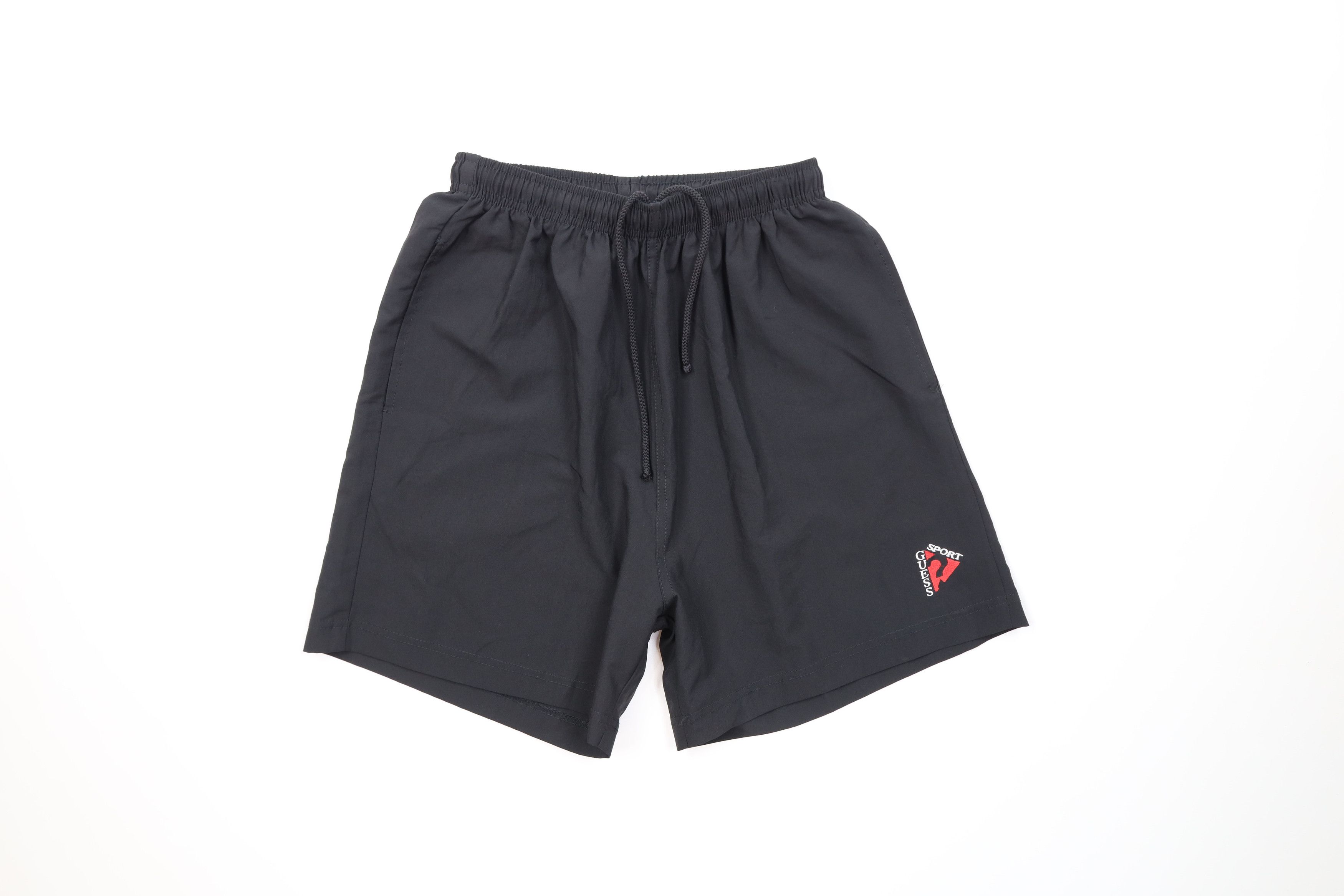 Guess Vintage 90s Guess Sport Jogging Soccer Shorts Black USA Size 24" / US 00 / IT 34 - 1 Thumbnail