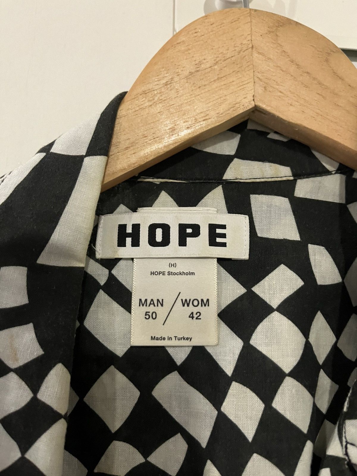 Hope HOPE Stockholm Blaze Checkered Short Sleeve Boxy Button Up Size US L / EU 52-54 / 3 - 5 Thumbnail