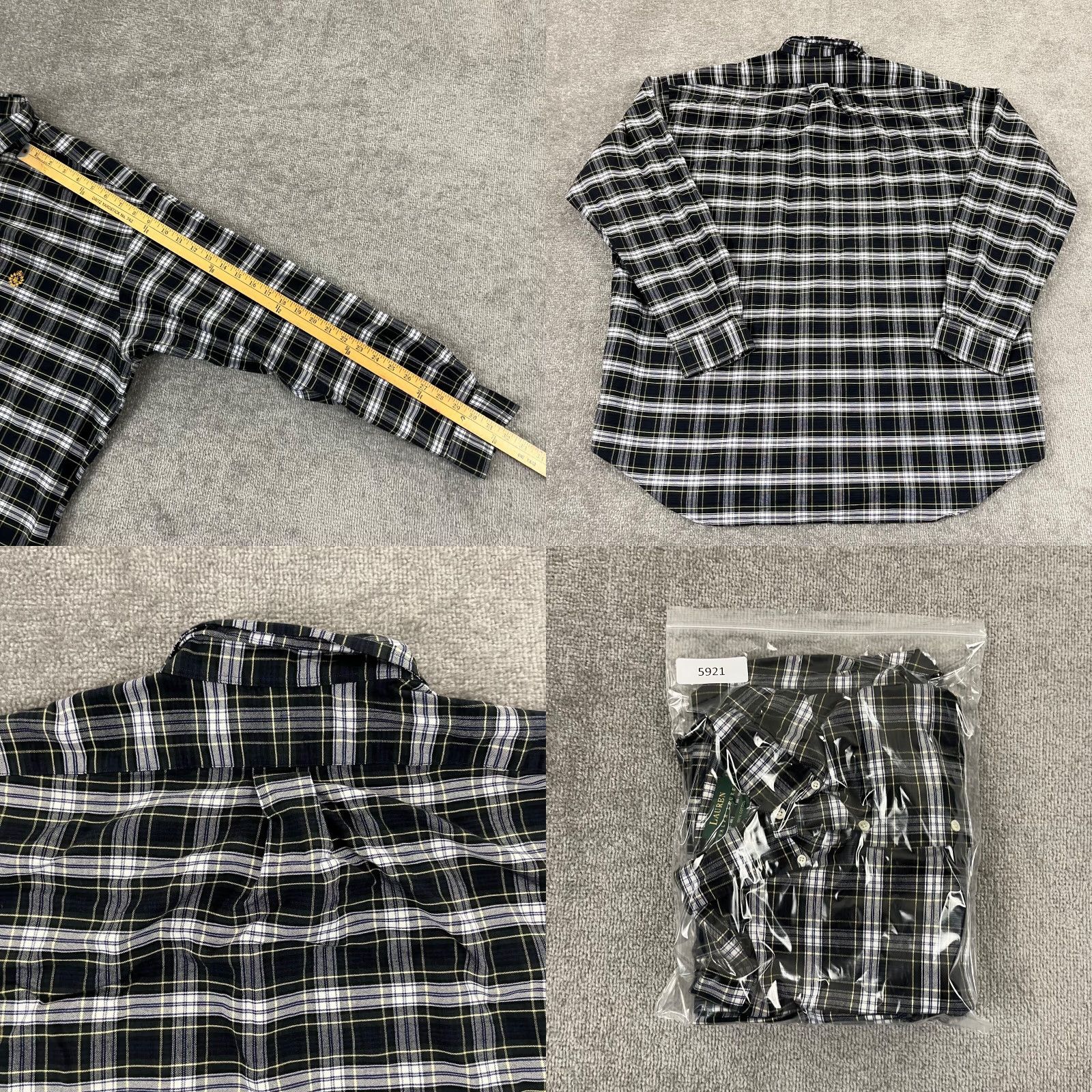 Ralph Lauren VINTAGE Lauren Ralph Lauren Dress Shirt Men XL Tartan Plaid Button-Down Long Sleeve Classic Casual Size US XL / EU 56 / 4 - 8 Thumbnail