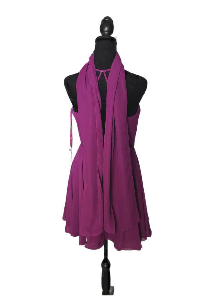 Unknown London Women Abby Paris Dress Size 6 Magenta Size M / US 6-8 / IT 42-44 - 3 Thumbnail