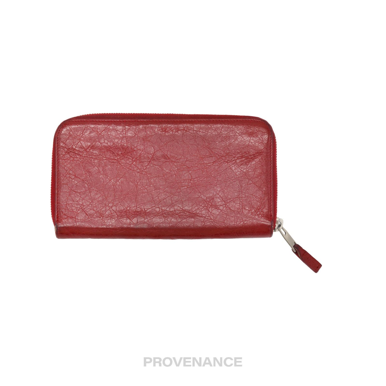 Balenciaga 🔴 Balenciaga Screw Stud Long Zip Wallet - Red Leather Size ONE SIZE - 3 Thumbnail