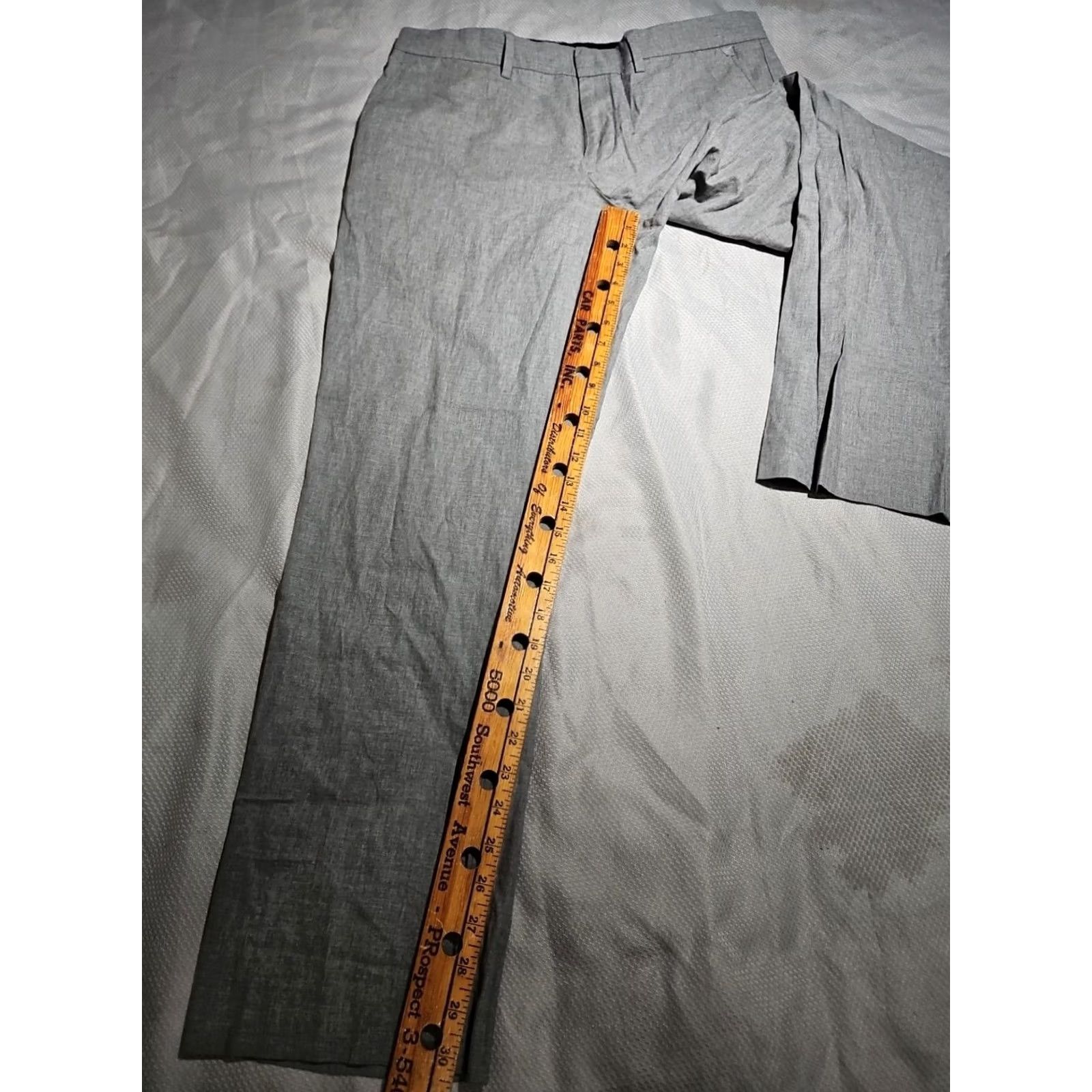 J.Crew J.CREW Pants Mens 34x32 Bedford Slim Flat Front Gray Wool Cotton Chino Trousers / Pants Size US 34 / EU 50 - 4 Thumbnail