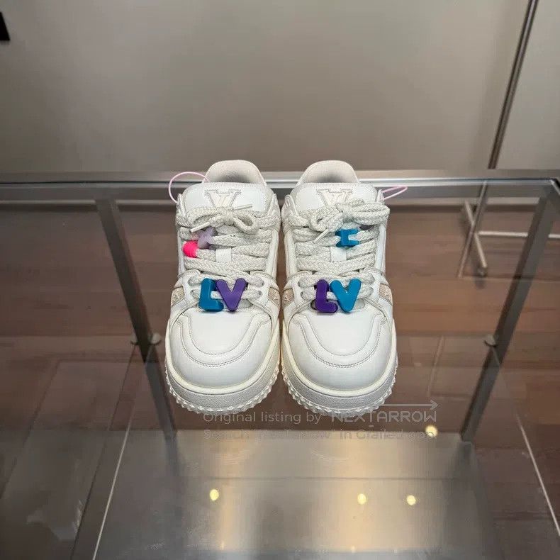 Louis Vuitton Louis Vuitton Trainer Maxi Original Box White Fat Ding sho Size US 8.5 / EU 41-42 - 4 Thumbnail