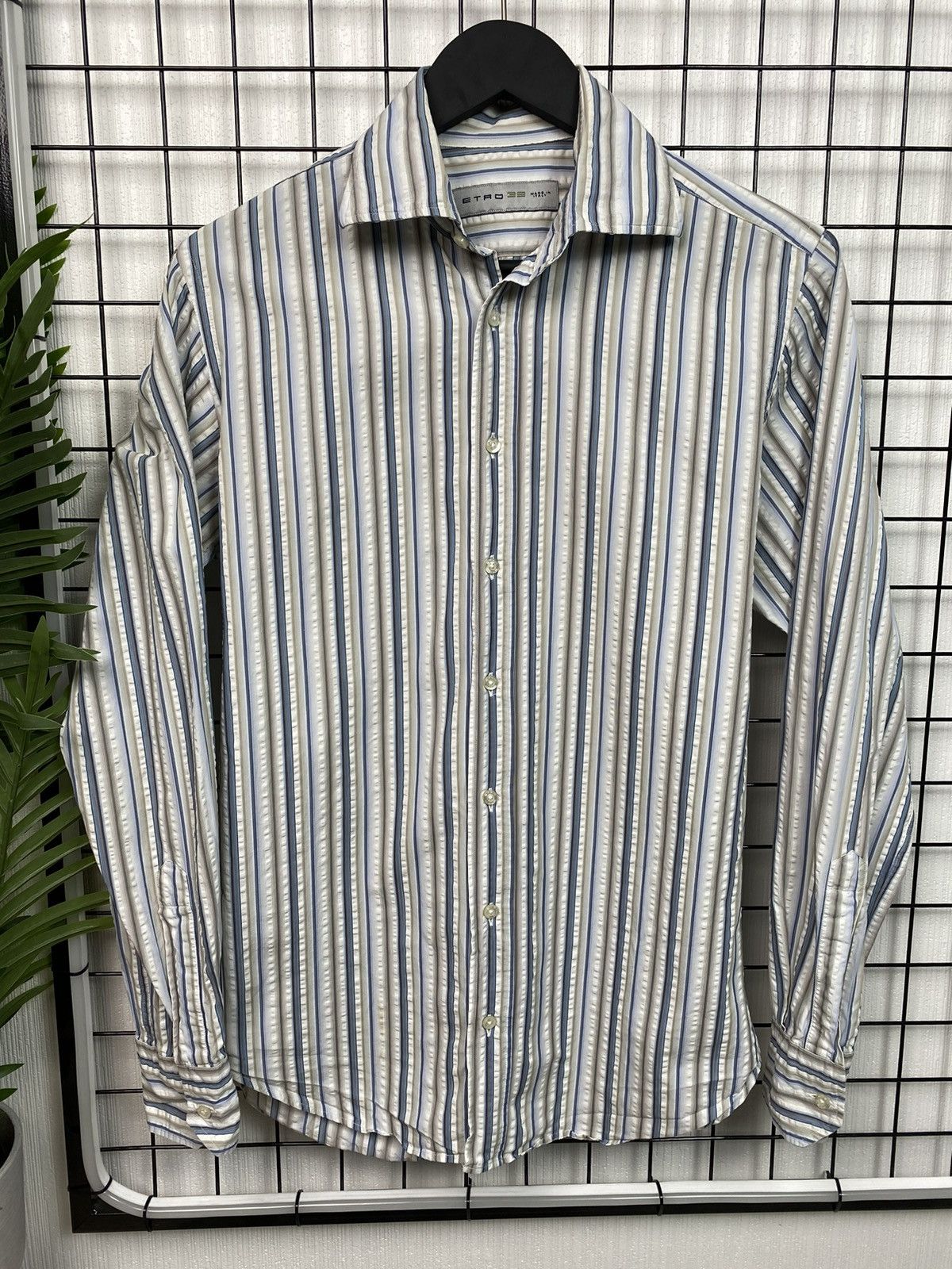 Etro Etro Multicolored Men Striped Long Sleeve Shirt size 39 Size US M / EU 48-50 / 2 - 1 Thumbnail