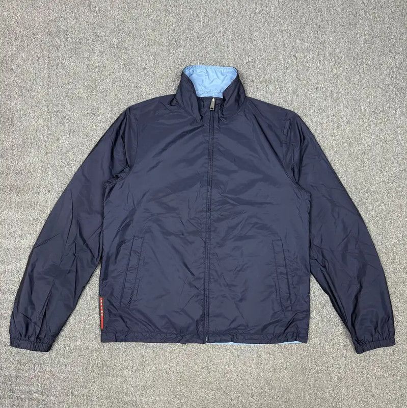 Prada Prada Blue Nylon Lightweight Jacket Size US XL / EU 56 / 4 - 1 Thumbnail