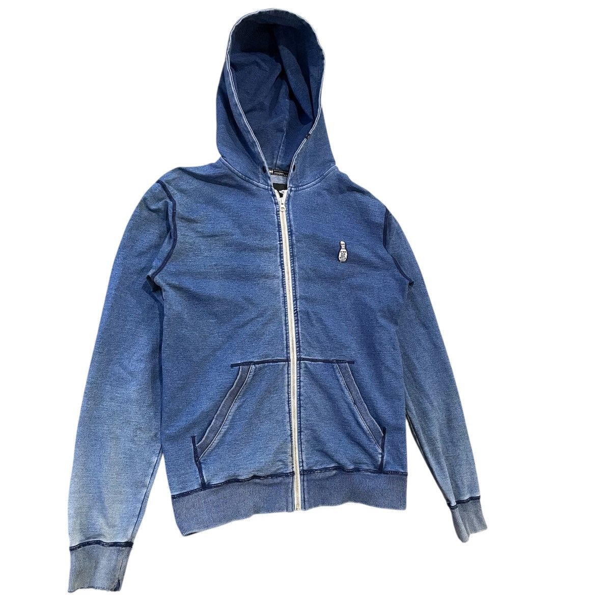 Other SIMS Bowling Pin Logo Full Zip Distressed Sweatshirt M Size US M / EU 48-50 / 2 - 2 Thumbnail