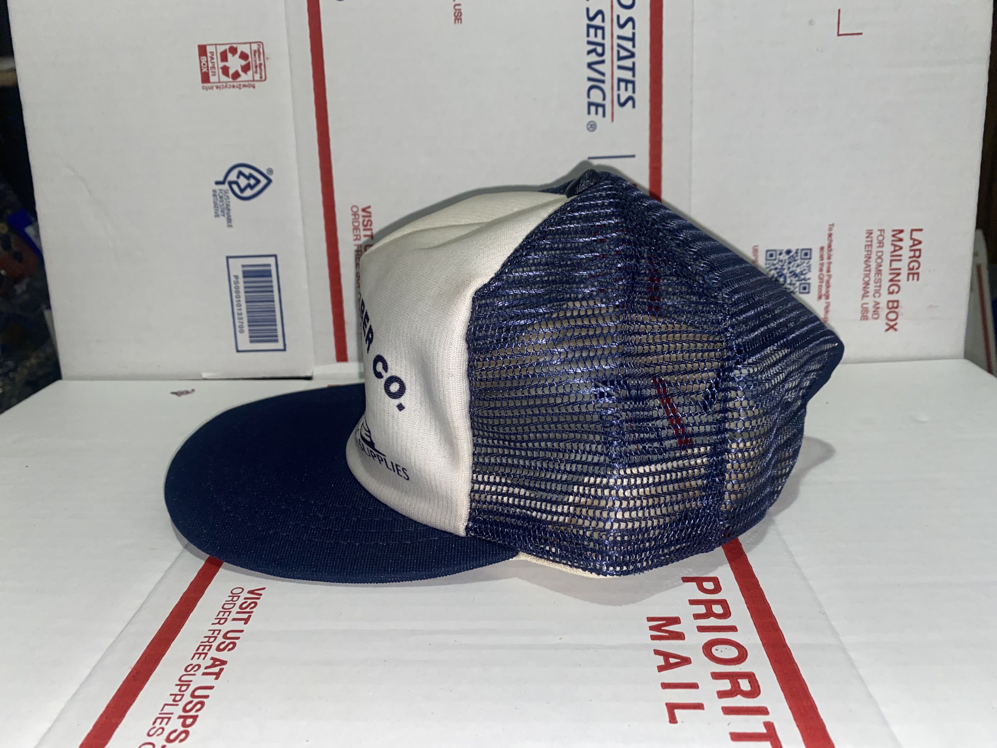 Vintage vtg Snapback Hat mesh Trucker Cap BEACHY LUMBER Co. Company Size ONE SIZE - 3 Thumbnail