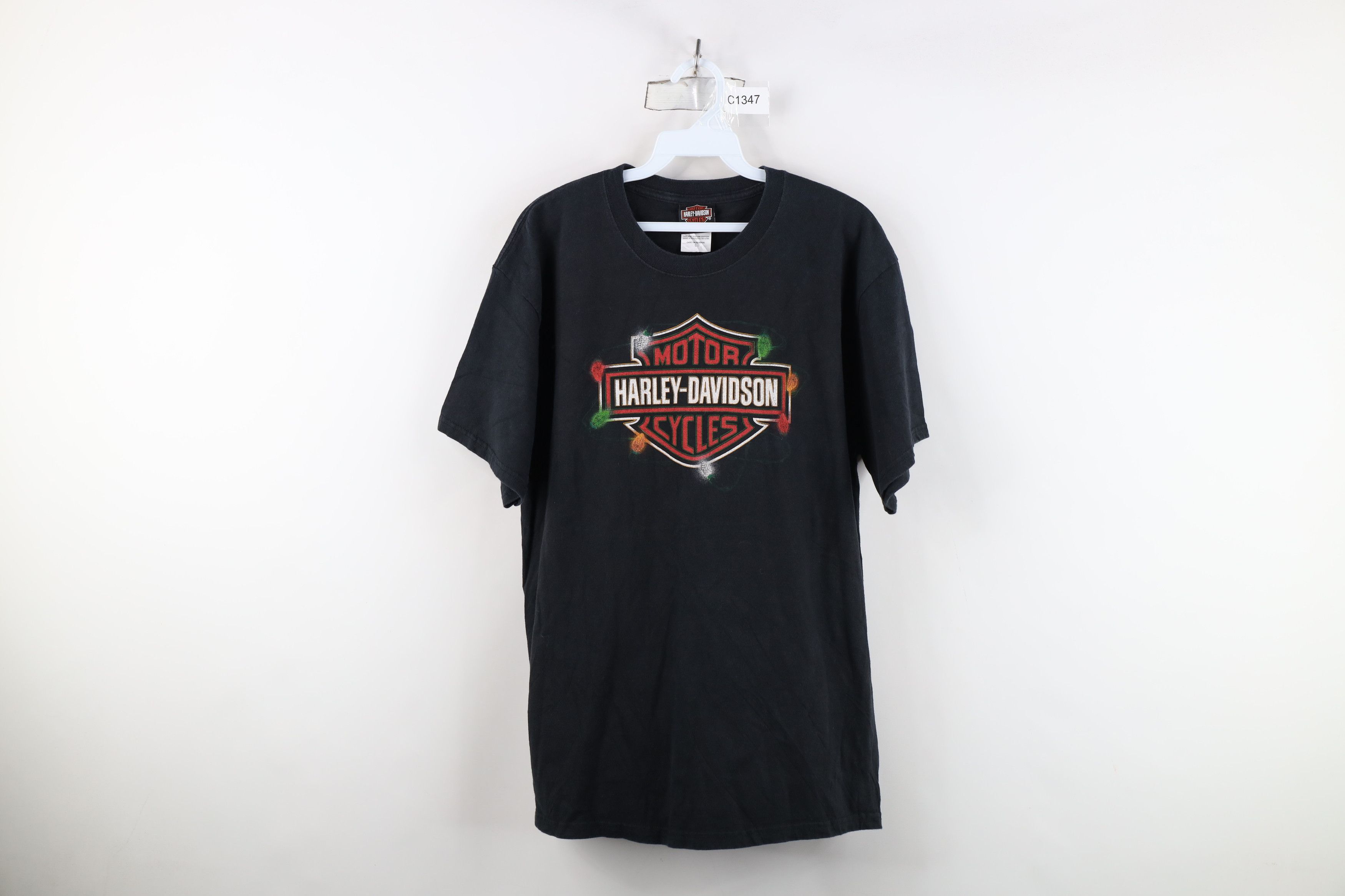 Harley Davidson Vintage Y2K Harley Davidson Spell Christmas Big Logo T-Shirt Size US L / EU 52-54 / 3 - 1 Thumbnail