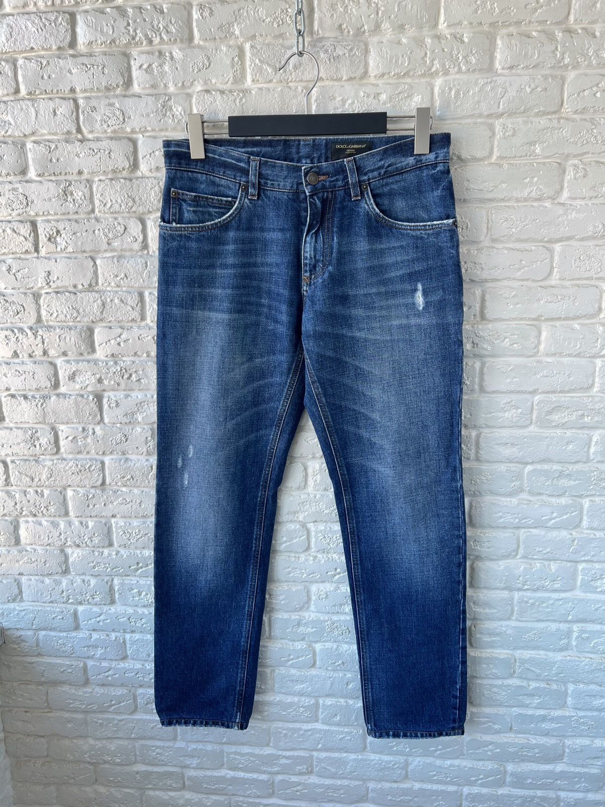 Dolce & Gabbana Dolce&Gabbana Blue Logo Denim Jeans 46IT Size US 30 / EU 46 - 1 Thumbnail