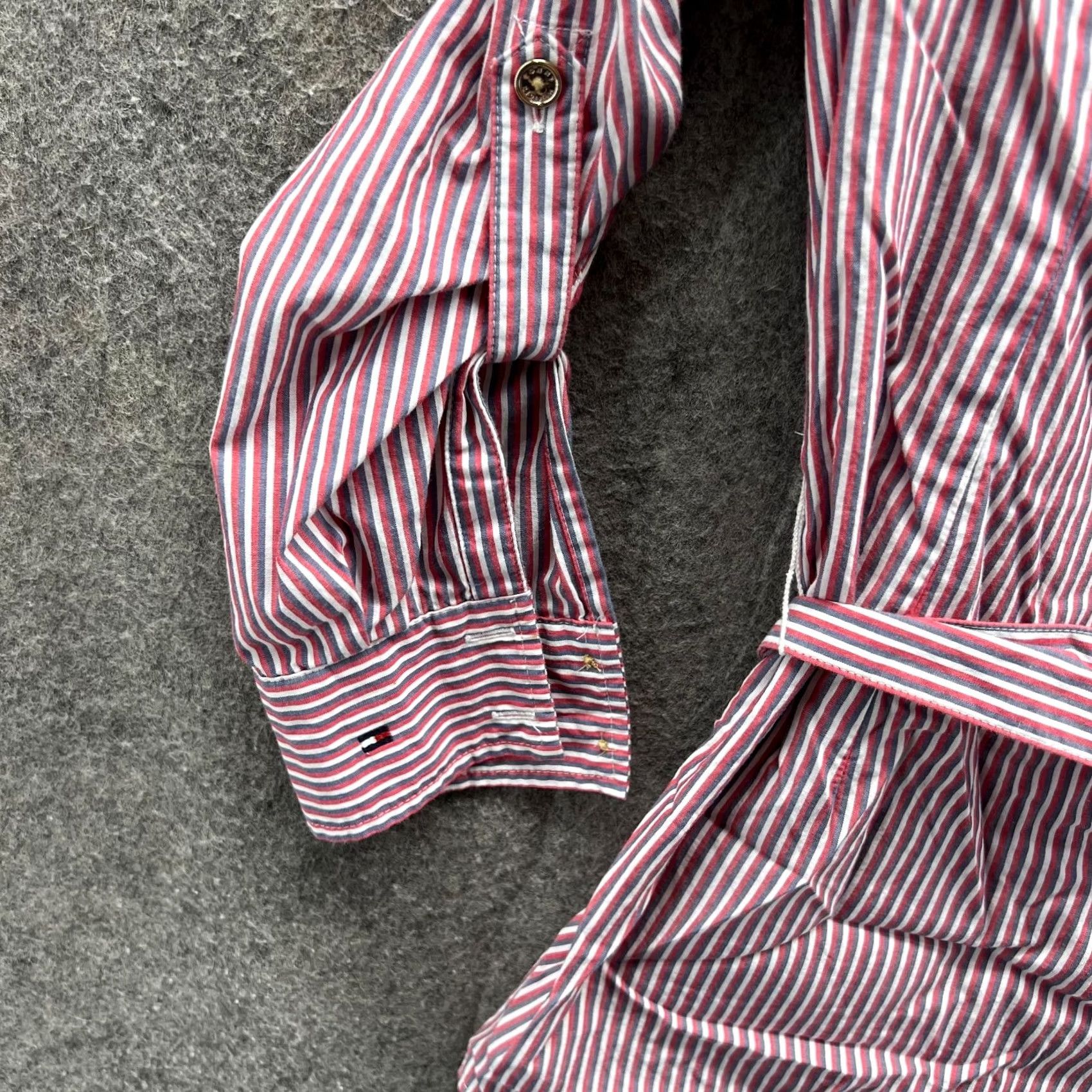 Tommy Hilfiger Tommy Hilfiger Shirt Dress Womens Small Red Striped Button Down Belted A Line Shirt Dress Womens Small Red Striped Button Down Belted A Line Size S / US 4 / IT 40 - 6 Thumbnail