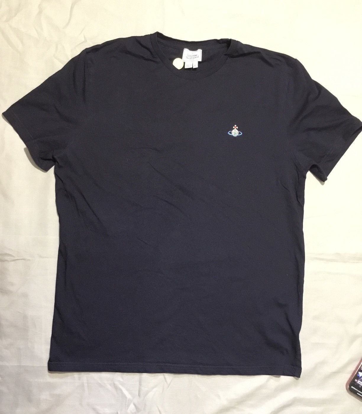 Vivienne Westwood Black T-Shirt Men’s Designer Orb Logo Tee
