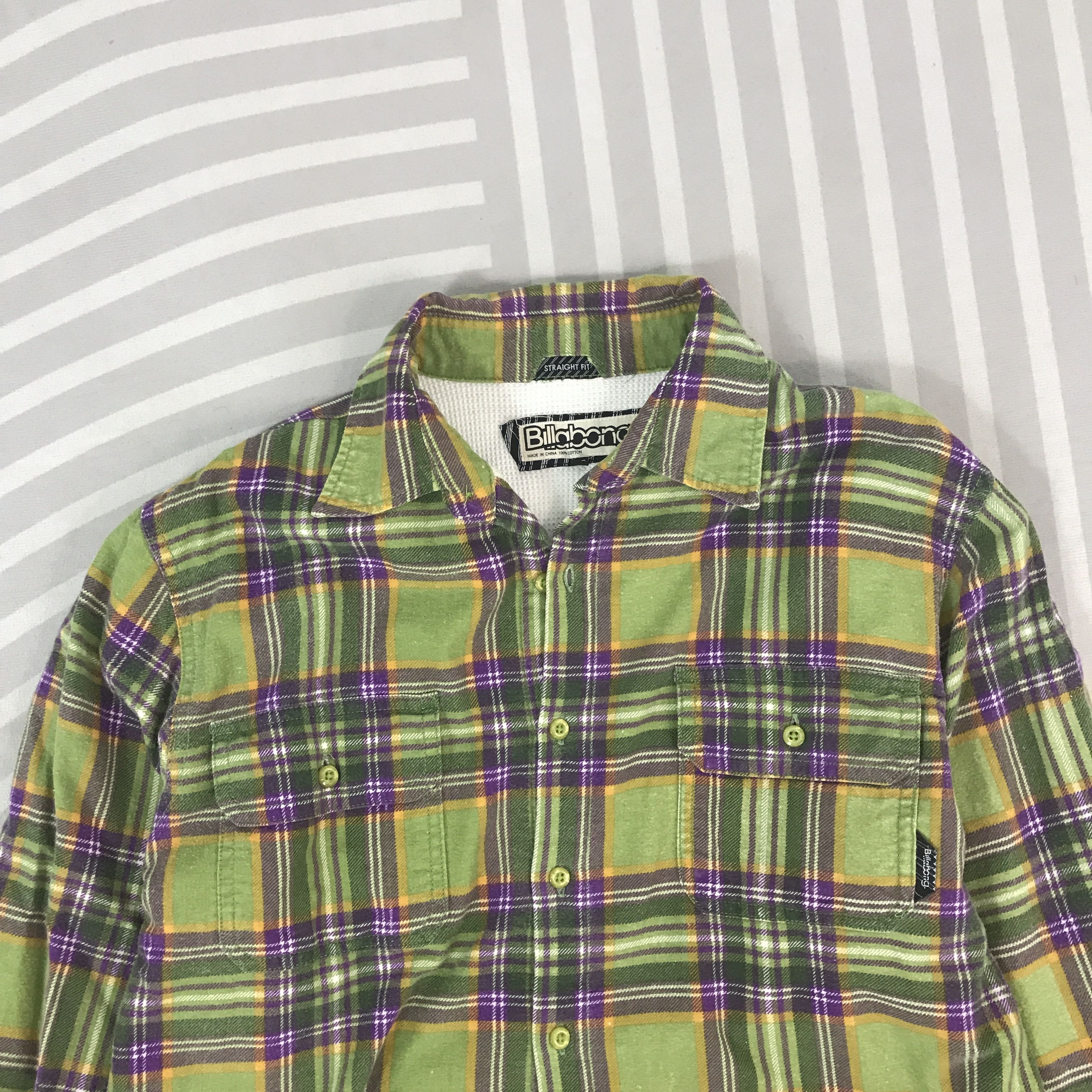 Billabong Vintage Billabong Tartan design button up shirt K62B16 Size US M / EU 48-50 / 2 - 2 Thumbnail