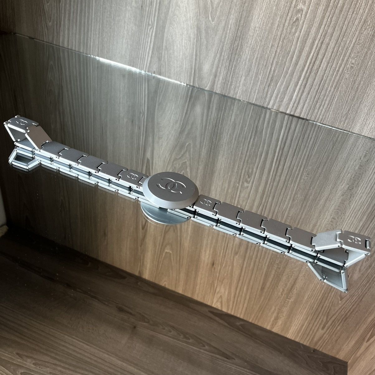 Chanel Chanel Belt Coco Mark Silver Metal 2005 Runway Size ONE SIZE - 4 Thumbnail