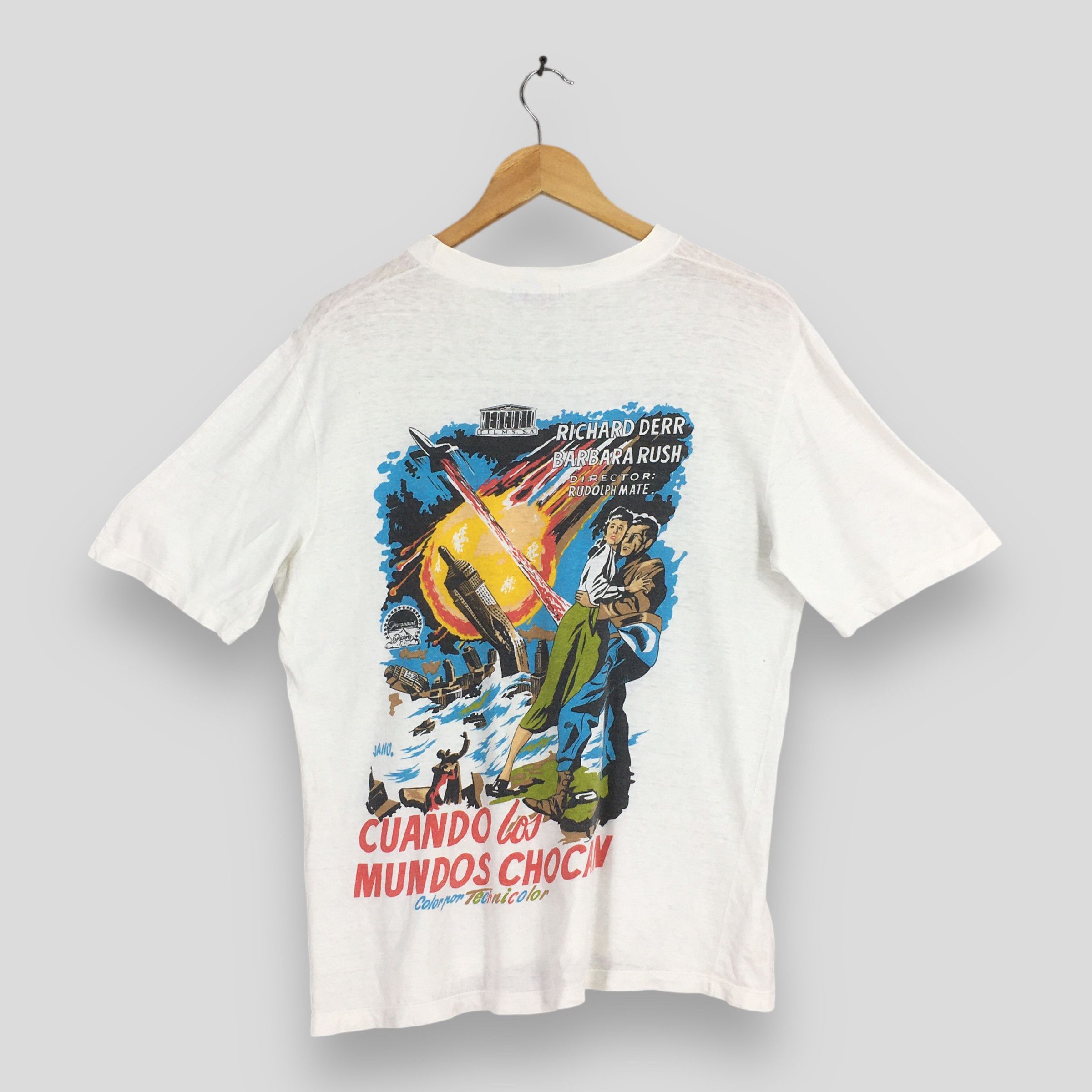Vintage Vintage When Worlds Collide Movie Graphics Tshirt Medium Size US M / EU 48-50 / 2 - 6 Thumbnail
