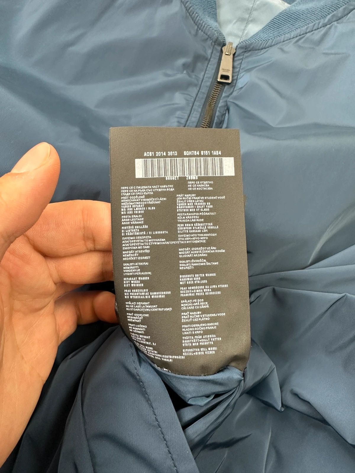 Prada Prada Milano FW2014 Reversible Blue Nylon Bomber Jacket Size US L / EU 52-54 / 3 - 12 Thumbnail