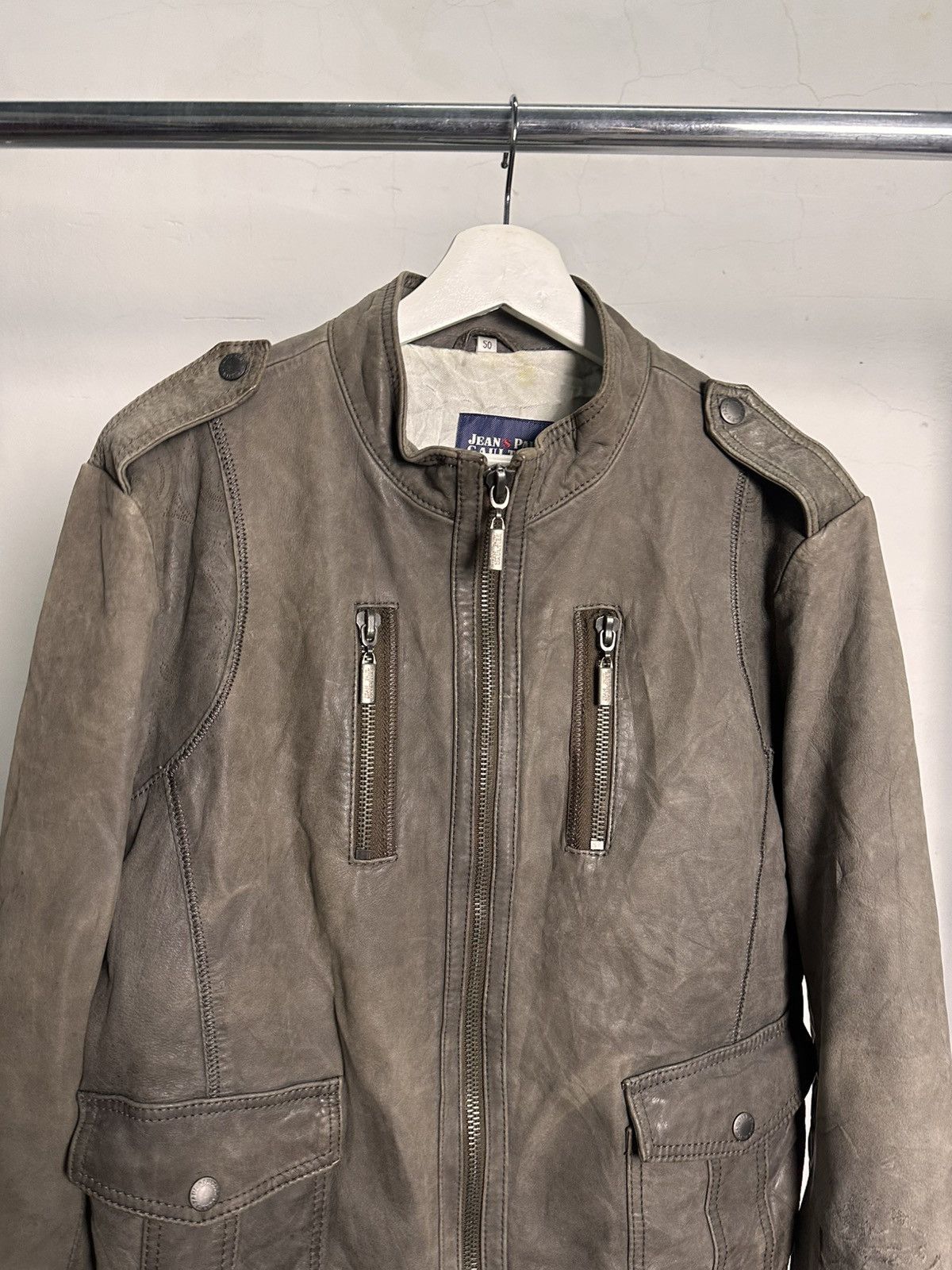 Jean Paul Gaultier 00’s Jean Paul Gaultier Sheepskin Leather Biker Jacket Size US M / EU 48-50 / 2 - 3 Thumbnail